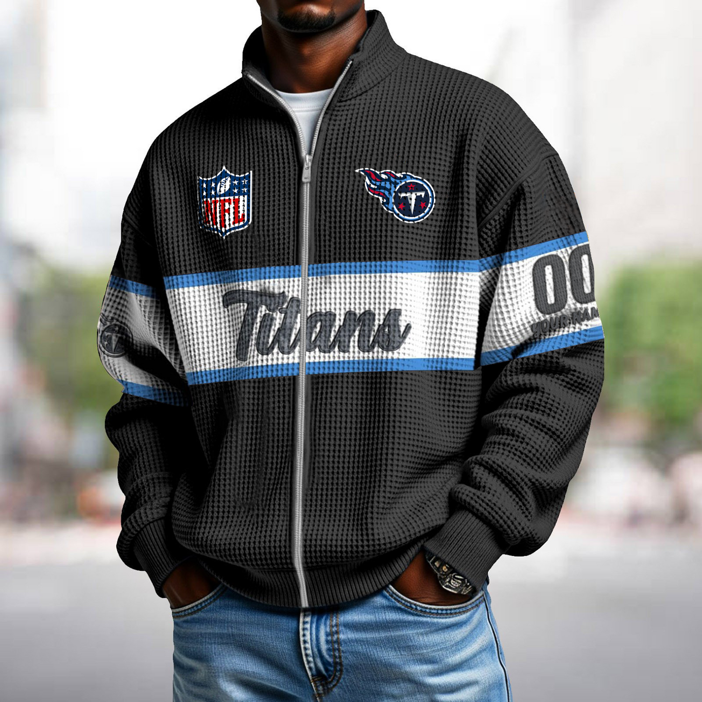 TEN x NFL Waffle Zip-Up Sweatshirt DATND TANTD