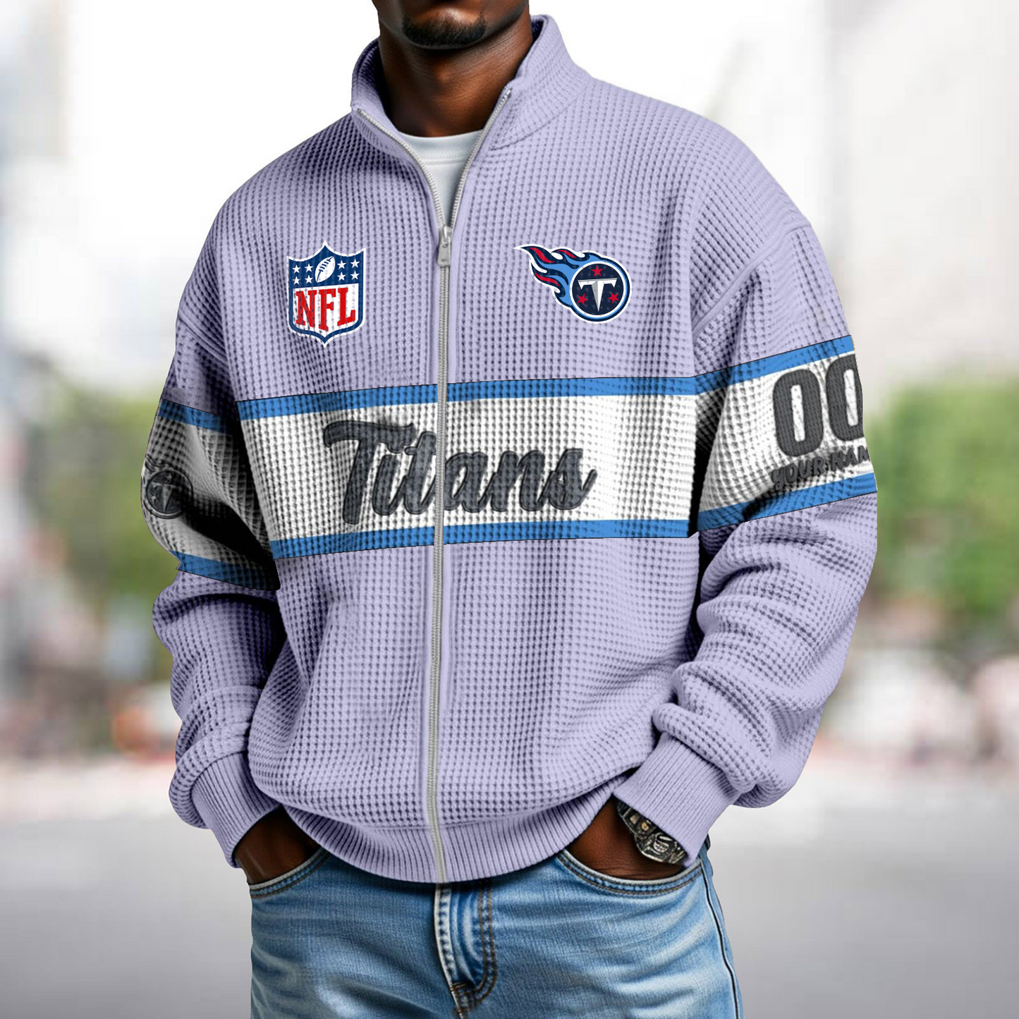 TEN x NFL Waffle Zip-Up Sweatshirt DATND TANTD