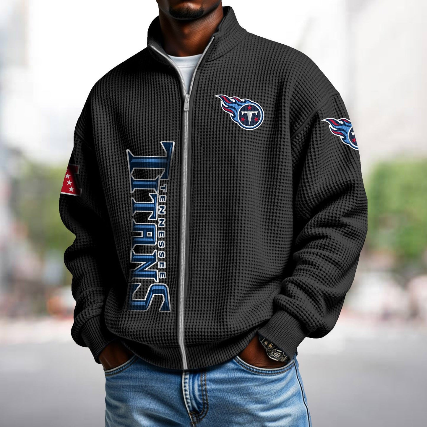 TEN x NFL Waffle Zip-Up Sweatshirt DATND TANTD