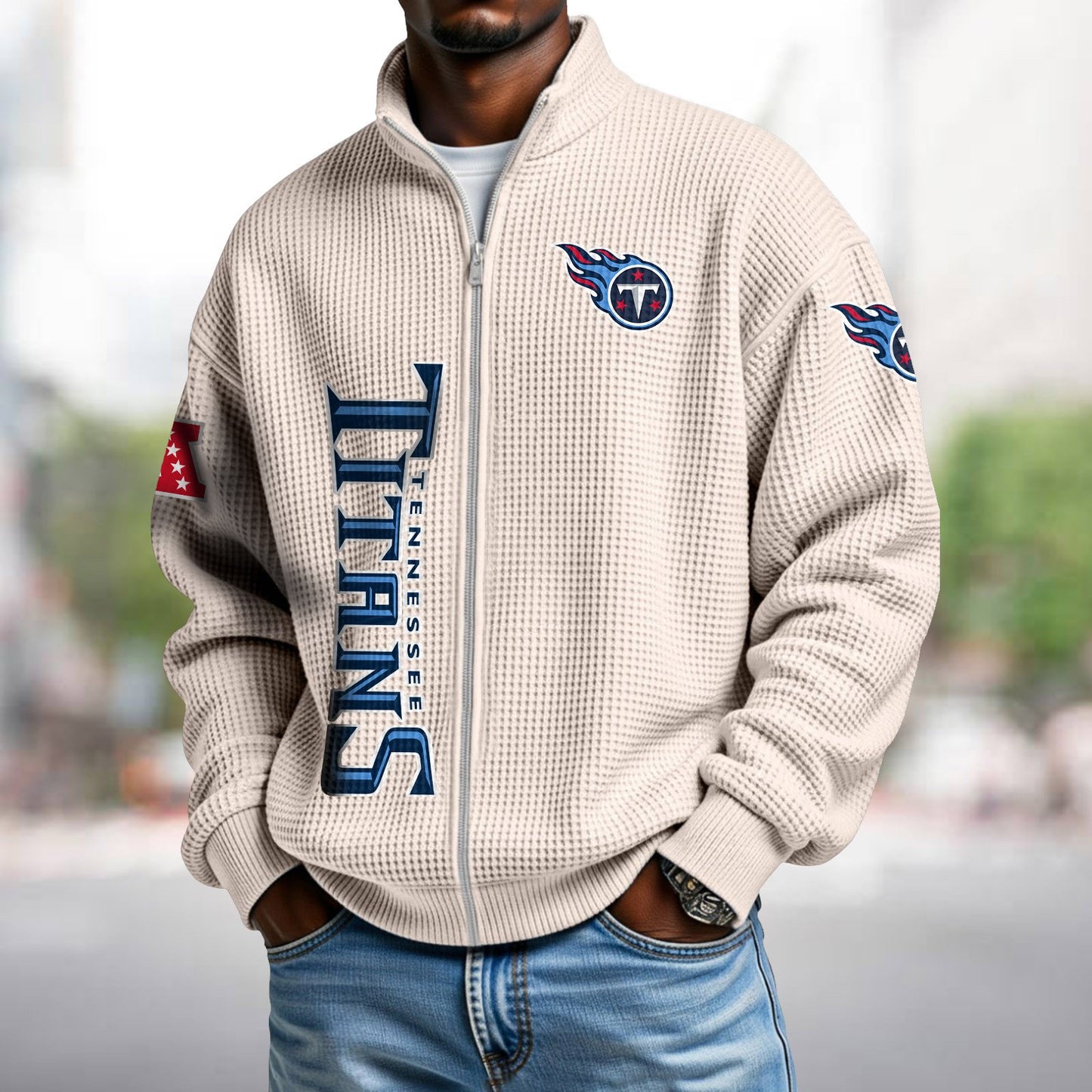 TEN x NFL Waffle Zip-Up Sweatshirt DATND TANTD