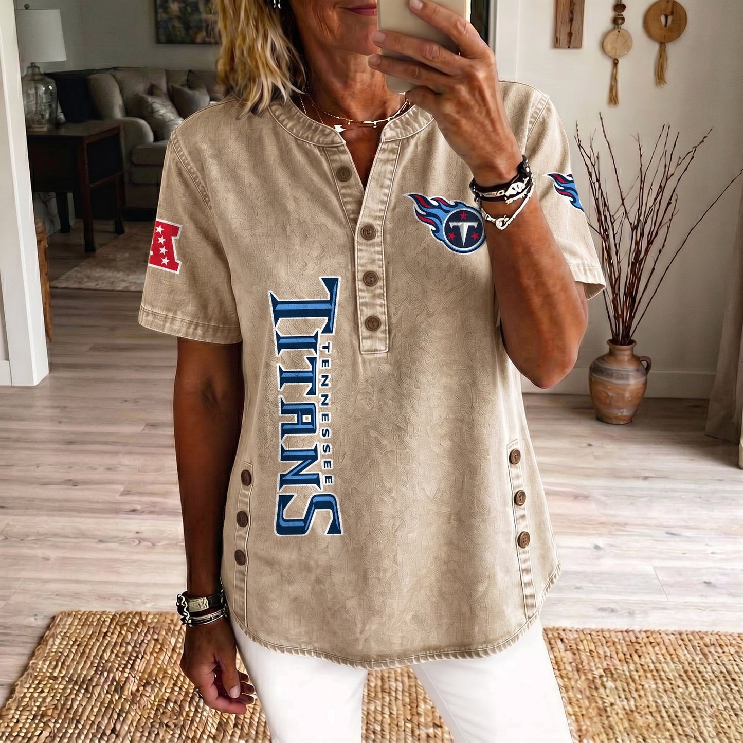 TEN x NFL Womenƒ??s Denim Casual Tops DATND LBN 190526