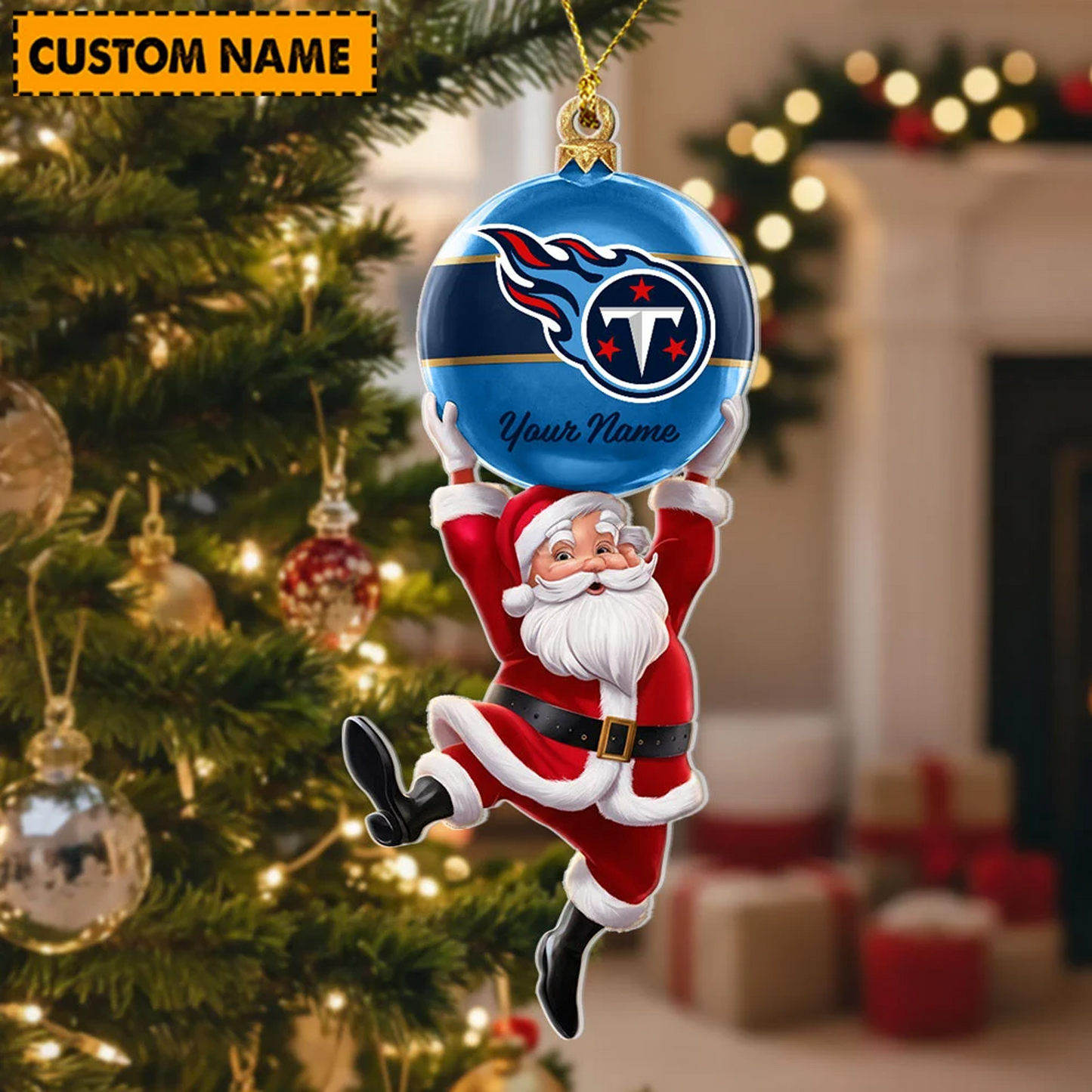TEN x Personalized NFL Acrylic Ornament Christmas DATND TANTD