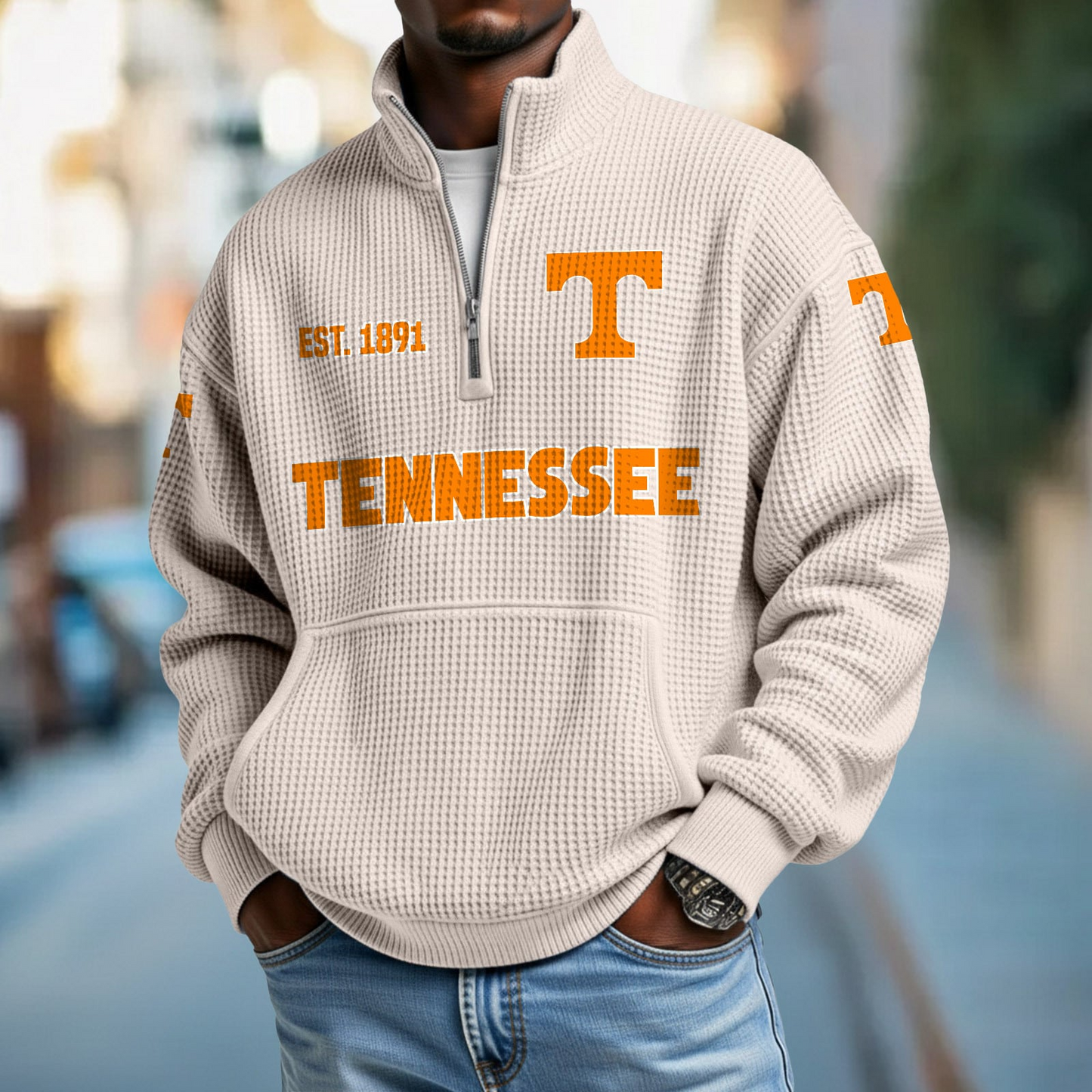 TENN x College Football - Waffle Stand Collar Half Zip Sweatshirt DatND DVT