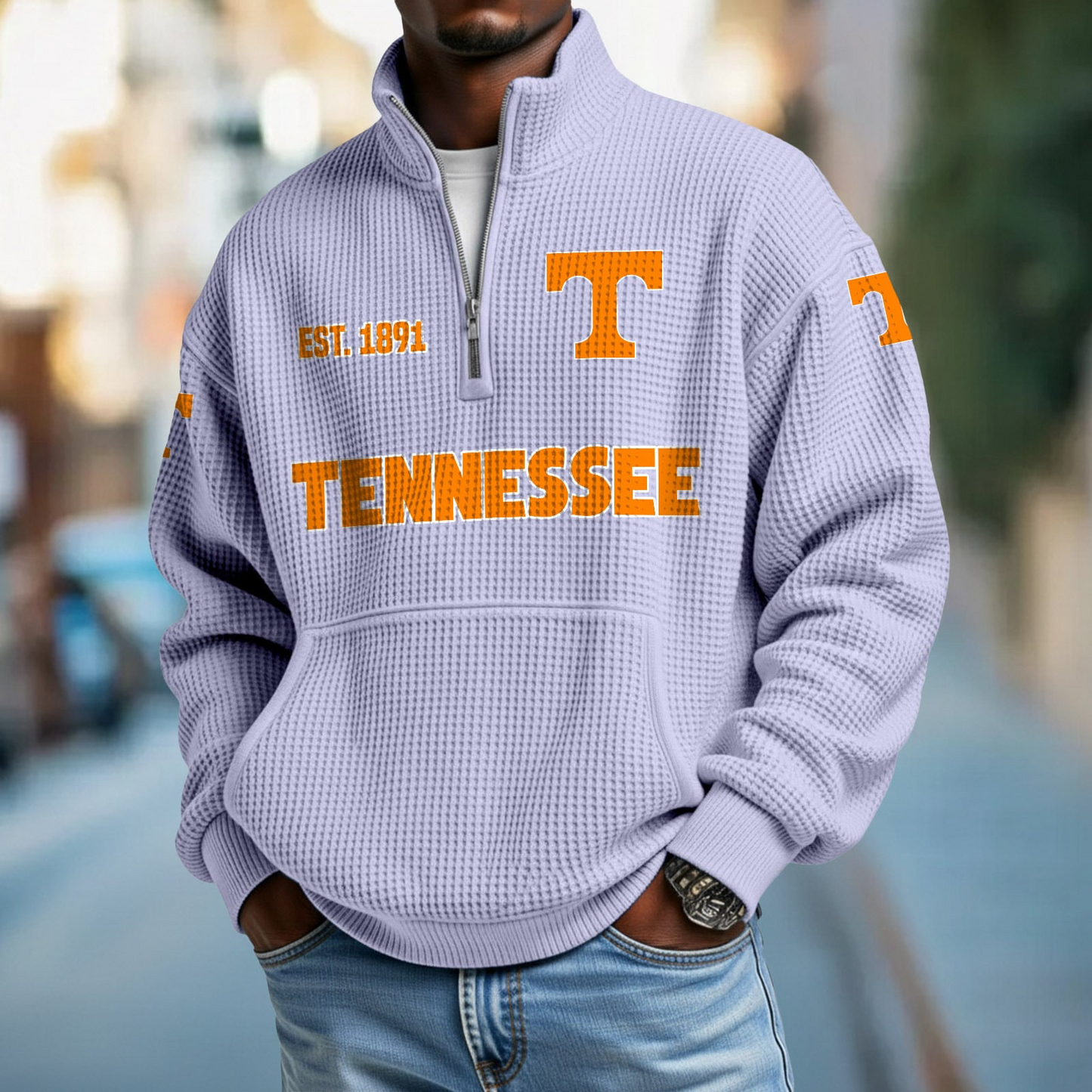 TENN x College Football - Waffle Stand Collar Half Zip Sweatshirt DatND DVT