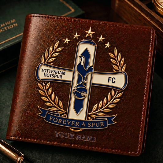 TH x EPL Cross Men Leather Wallet Custom Any Name Gifts 230626
