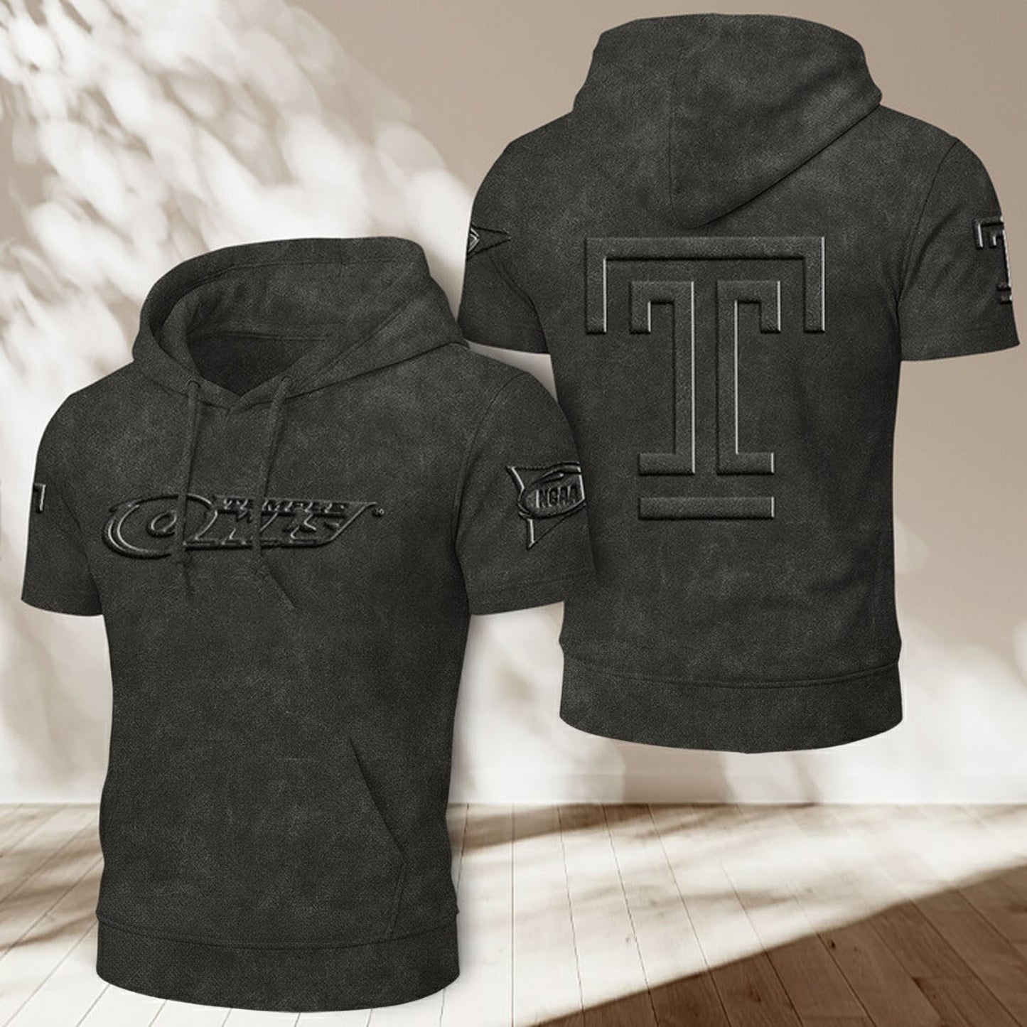 TOP x NCAA Half Sleeve Hoodie T-Shirt DatND ThuongNH