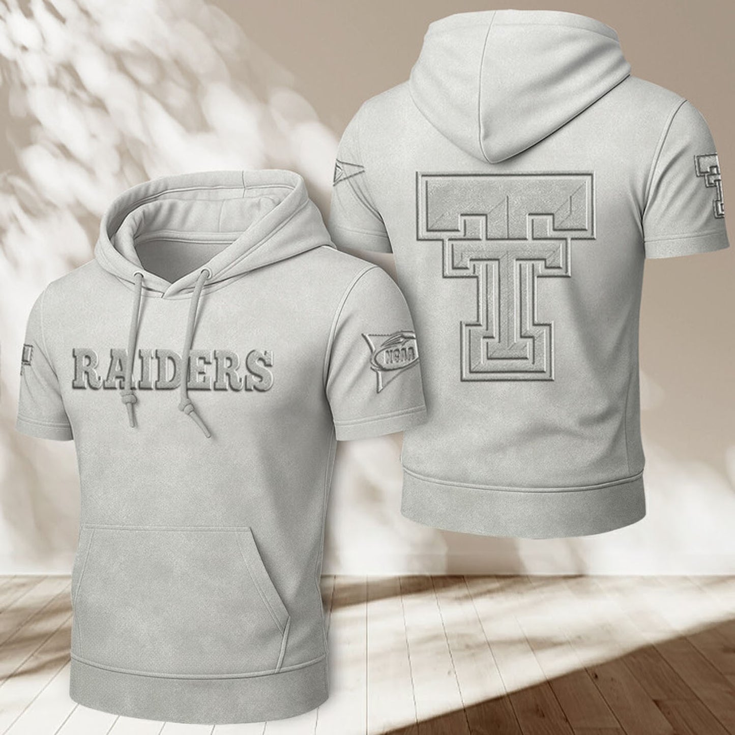 TTU x NCAA Half Sleeve Hoodie T-Shirt DatND ThuongNH