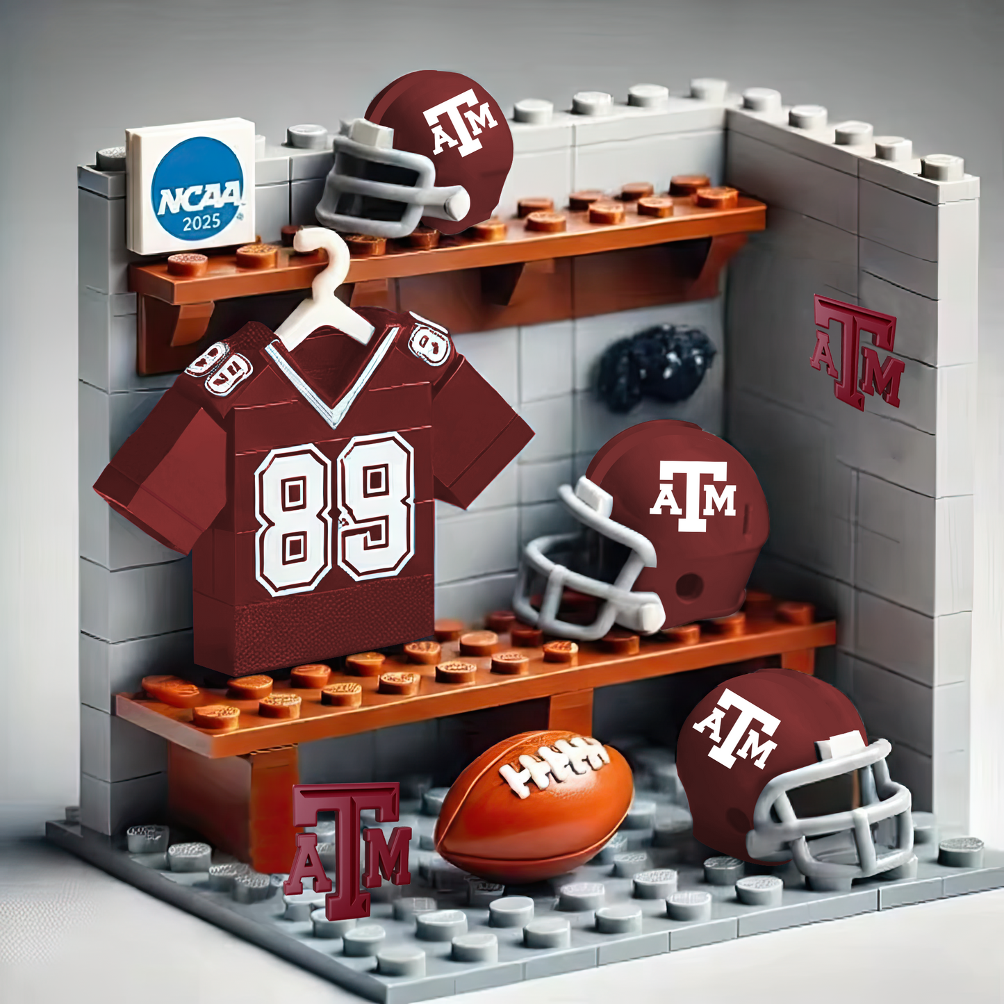 NCAA Teams Custom Building Blocks Creative Peripheral Gift Model Toy Mini Changing Room  DDT CTND