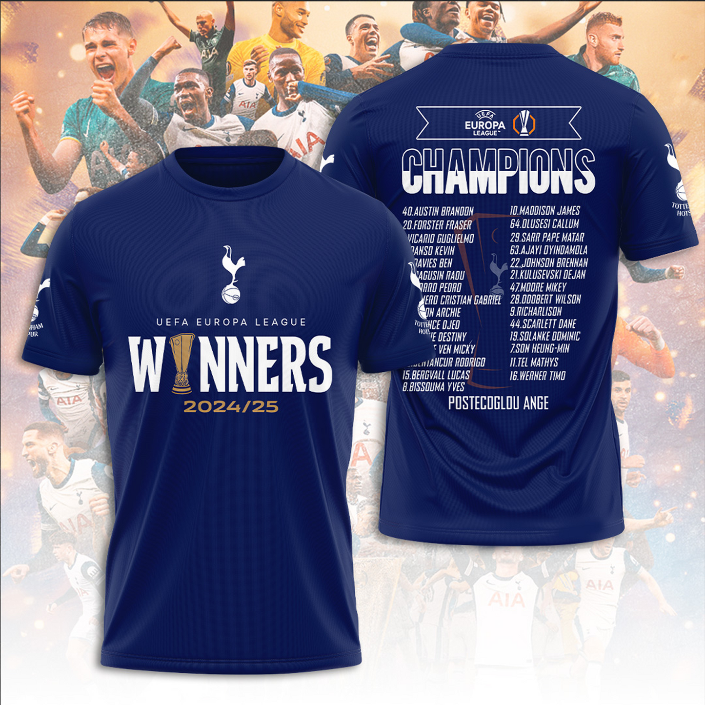 TOT Europa League 2025 Champions 3D Shirt V10 NDD
