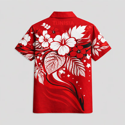 Tunisia World Cup 2026 Floral Hawaiian Shirt PVT02 DATND LBN 90526