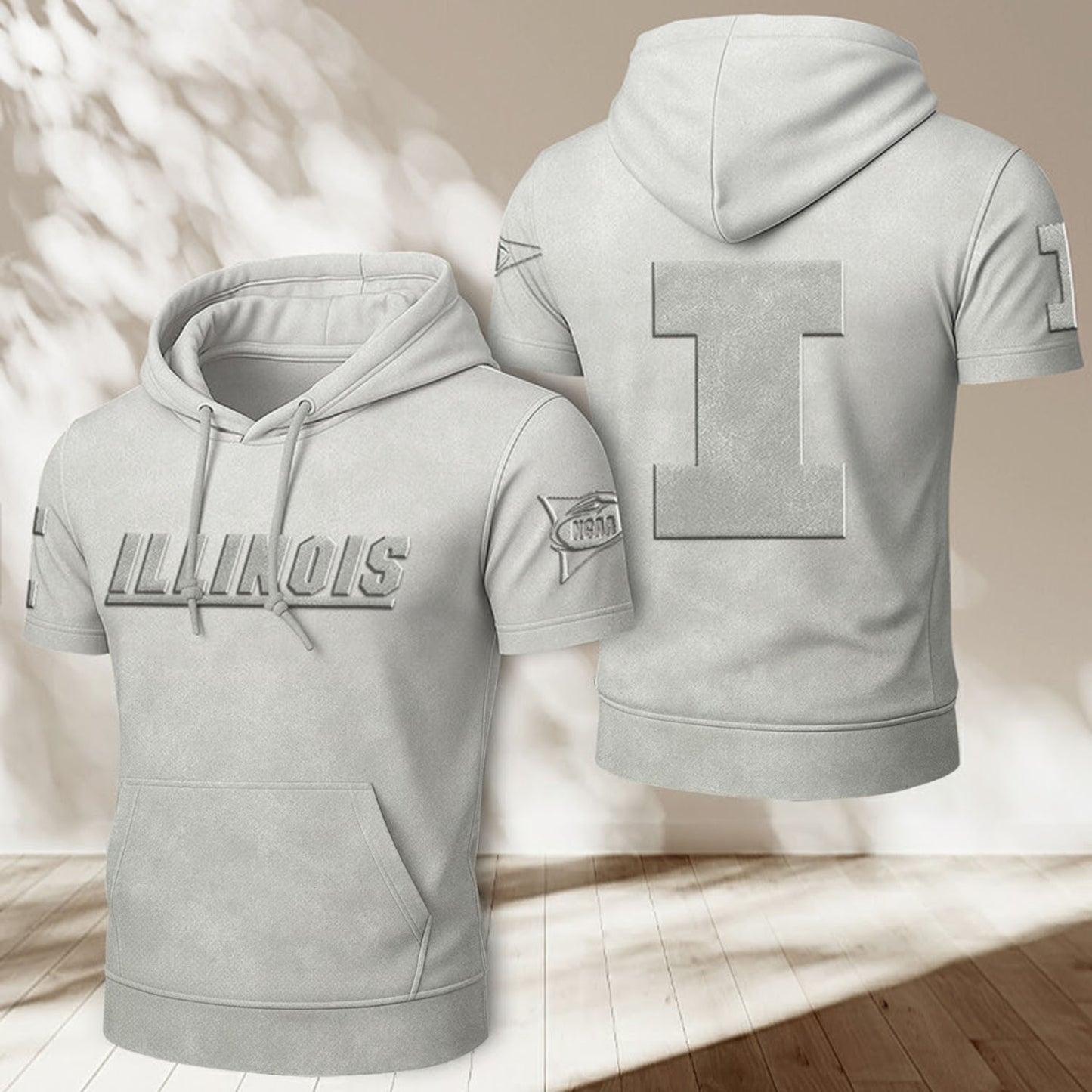 UI x NCAA Half Sleeve Hoodie T-Shirt DatND ThuongNH
