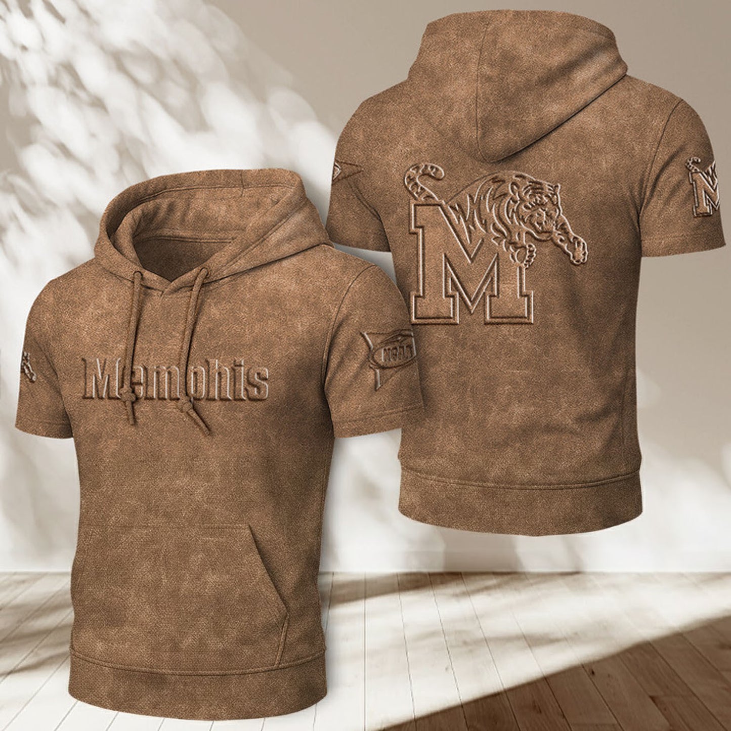 UOFM x NCAA Half Sleeve Hoodie T-Shirt DatND ThuongNH