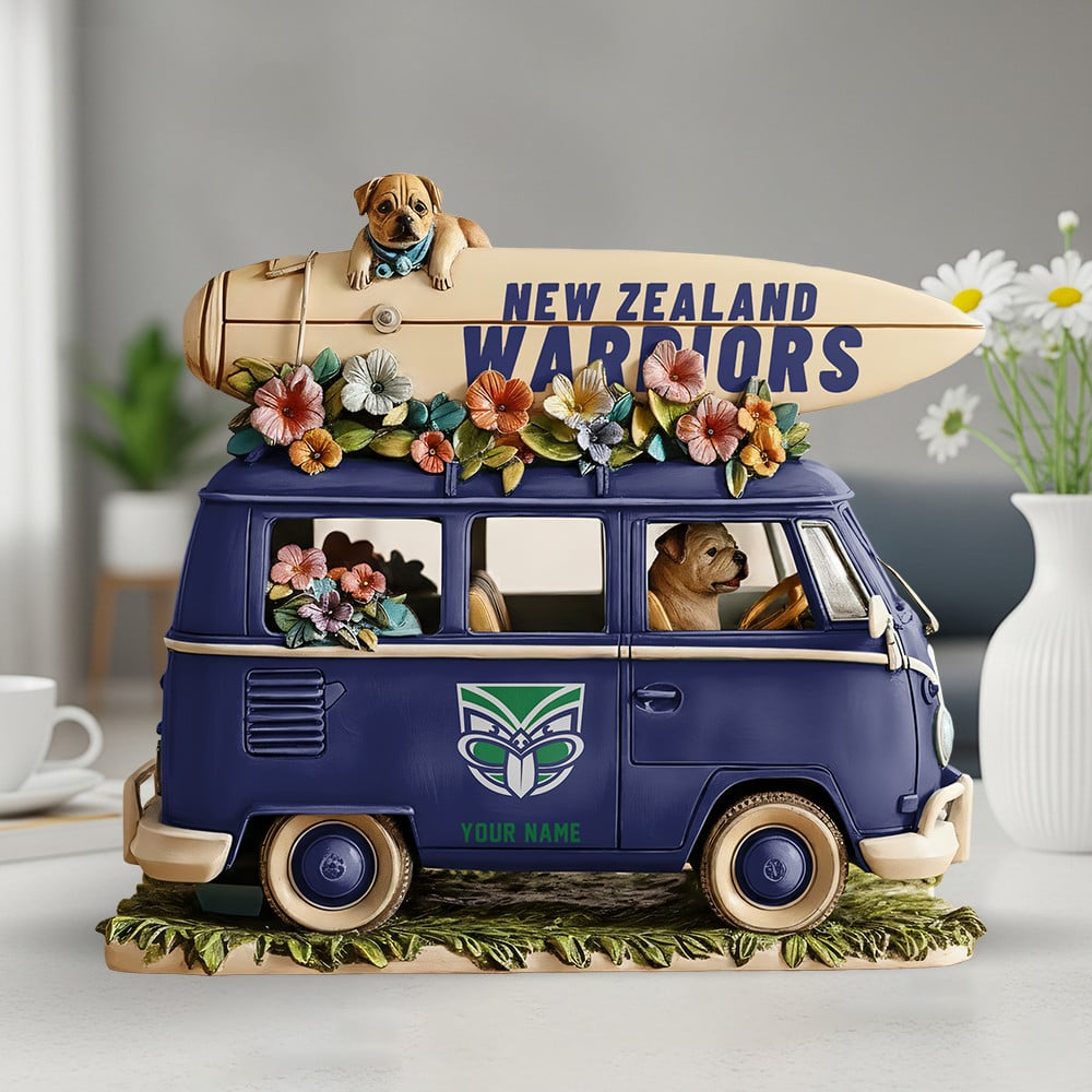 WAR x NRL Funny Dog Driving Summer Car Acrylic Block Plaque Custom Name Gifts DDT CTND
