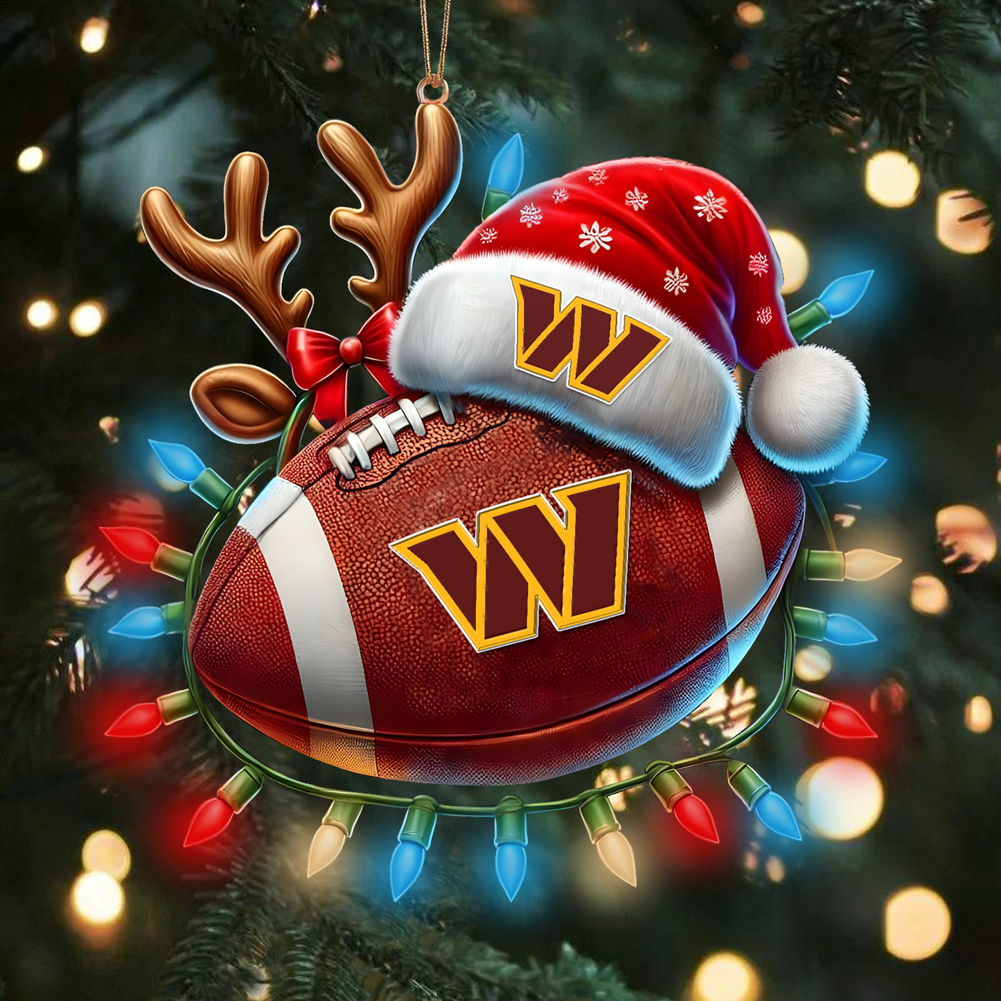 WAS x NFL Christmas Lights Football Ornament 0110 DatND ThuongNH