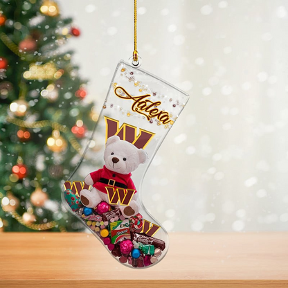 WAS x NFL Christmas Personalized Acrylic Ornament DatND DVT