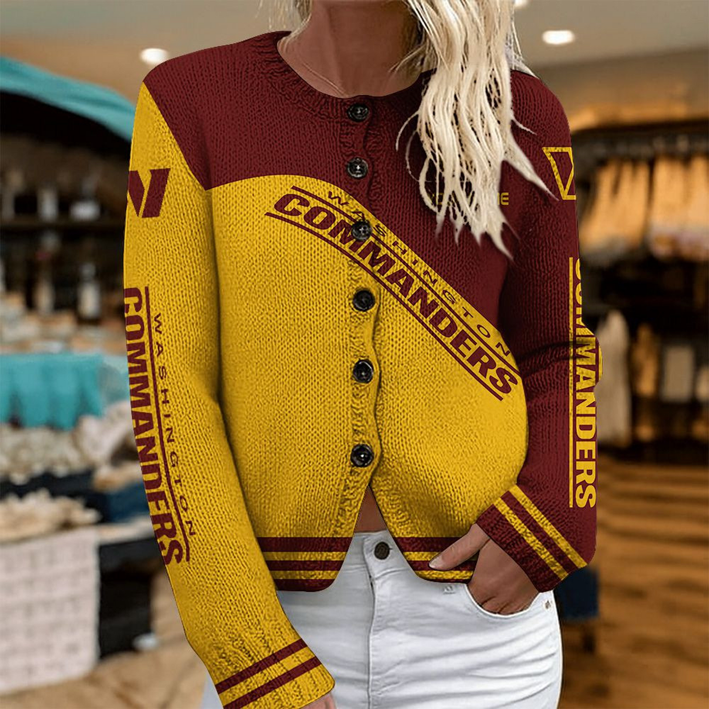 WAS x NFL Knitted Cardigan DATND TANTD