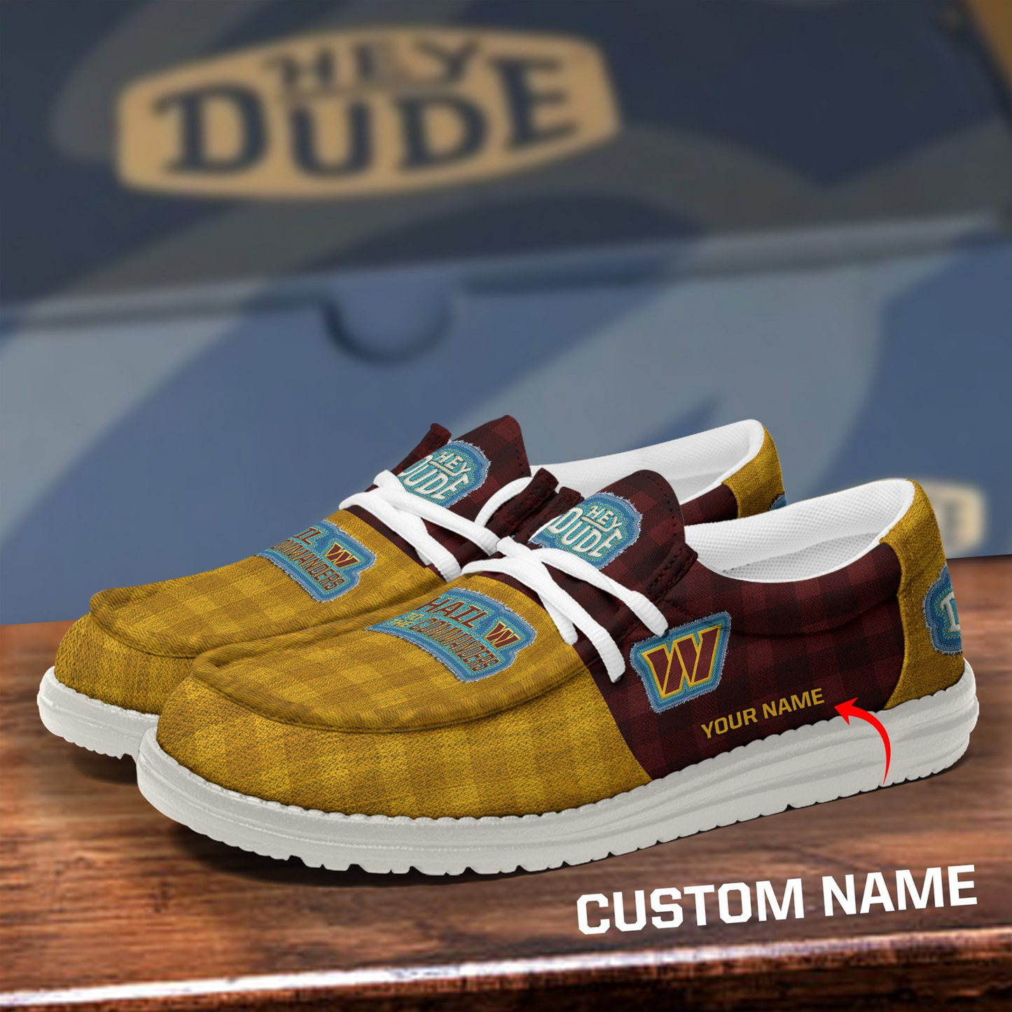 WAS x NFL Premium Hey Dude Shoes DATND TANTD