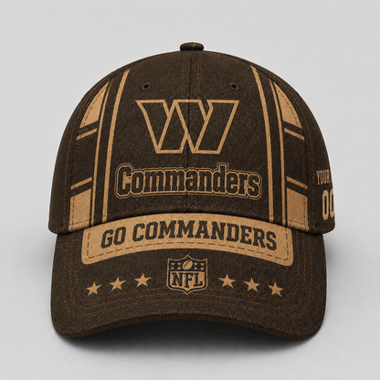 WAS x NFL Premium Vintage Leather Personalized Cap for Loyal Fans