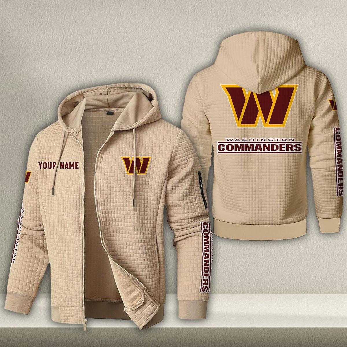 WAS x NFL Quilted Zip Hoodie DatND DVT