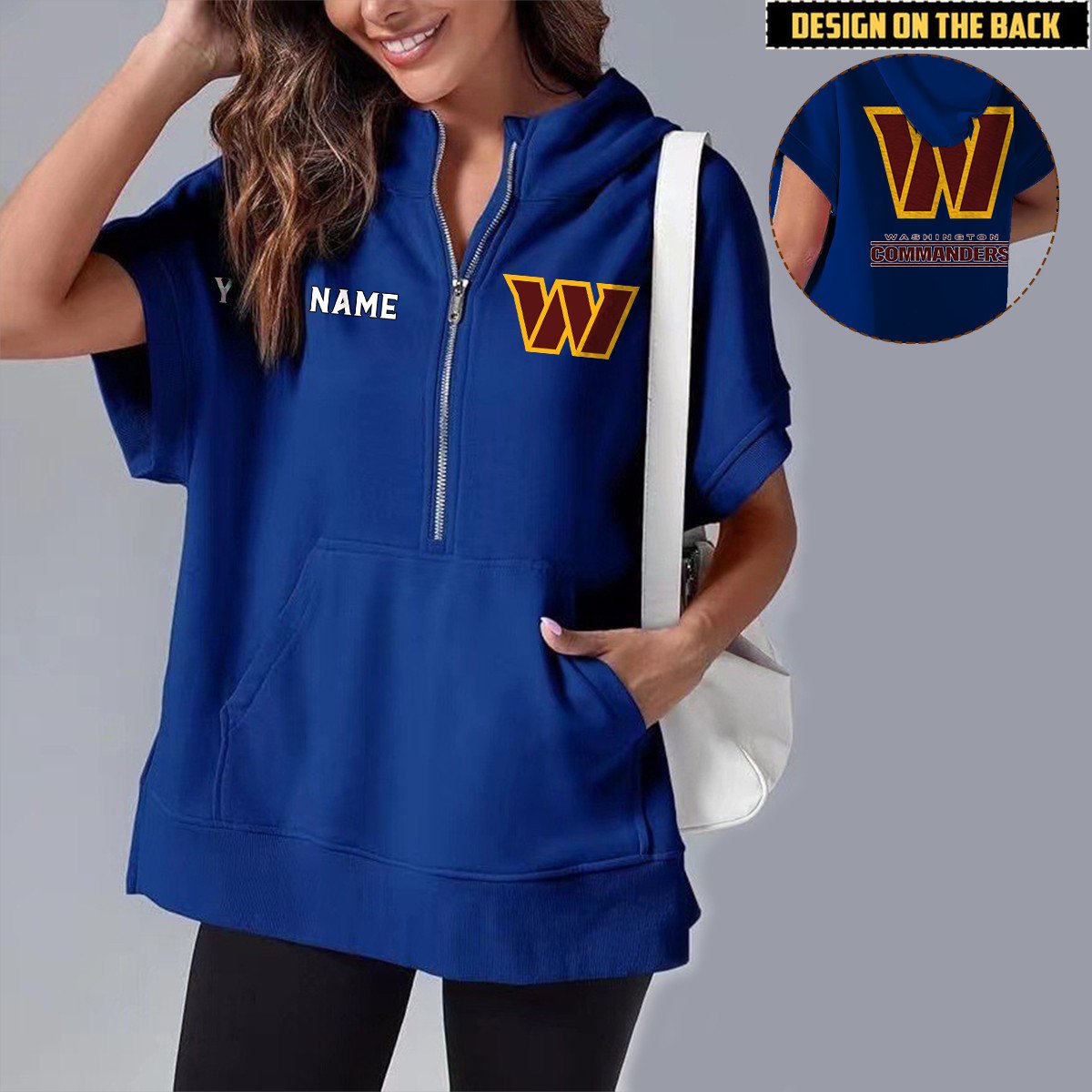WAS x NFL Short Sleeve Zip Hoodie DATND TANTD