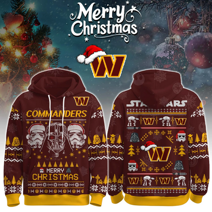 WAS x NFL Unisex Merry Christmas The Force Edition Hoodie DATND TANTD