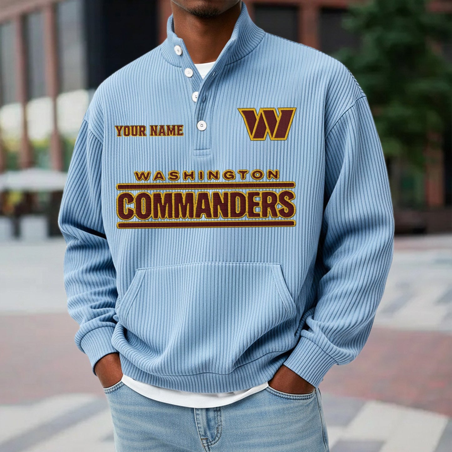 WAS x NFL Waffle High Neck Long Sleeved Sweatshirt DATND TANTD 221125