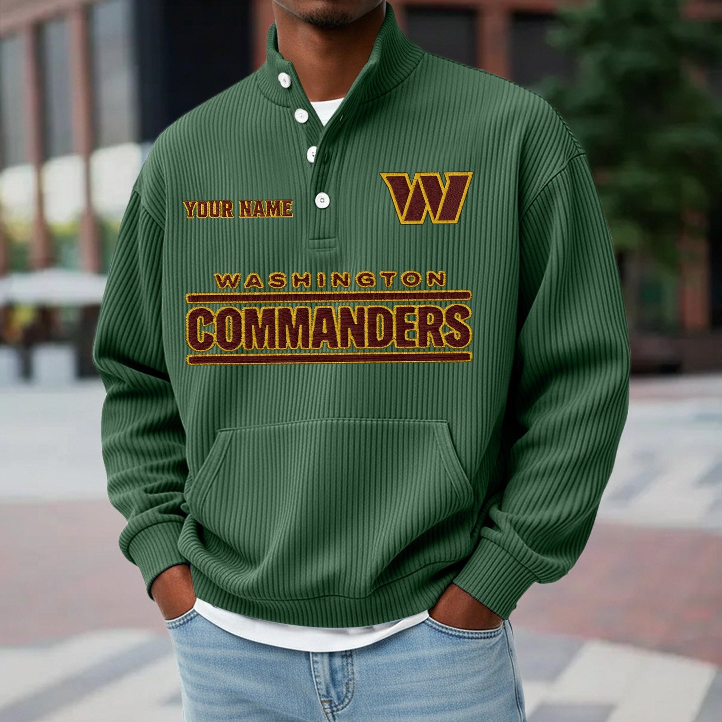 WAS x NFL Waffle High Neck Long Sleeved Sweatshirt DATND TANTD 221125