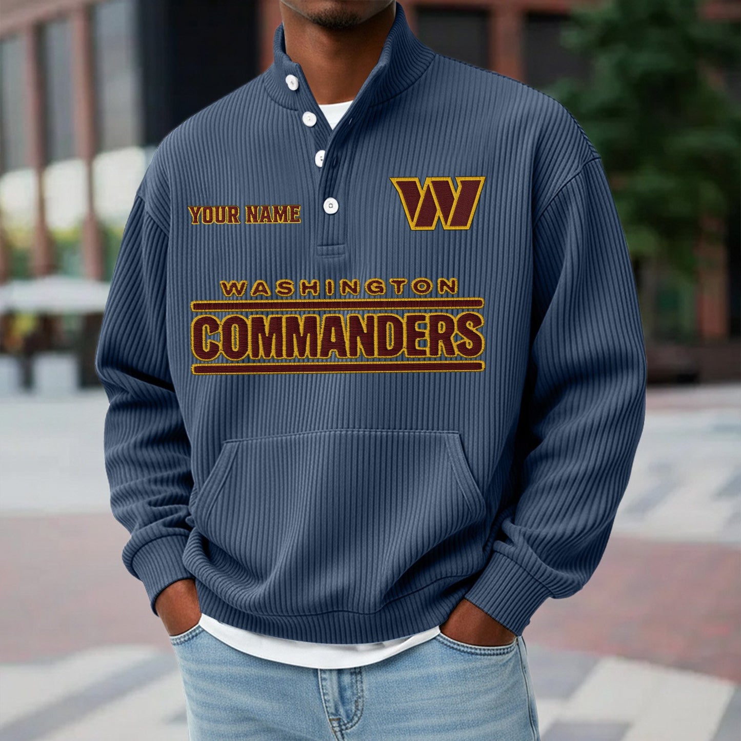 WAS x NFL Waffle High Neck Long Sleeved Sweatshirt DATND TANTD 221125