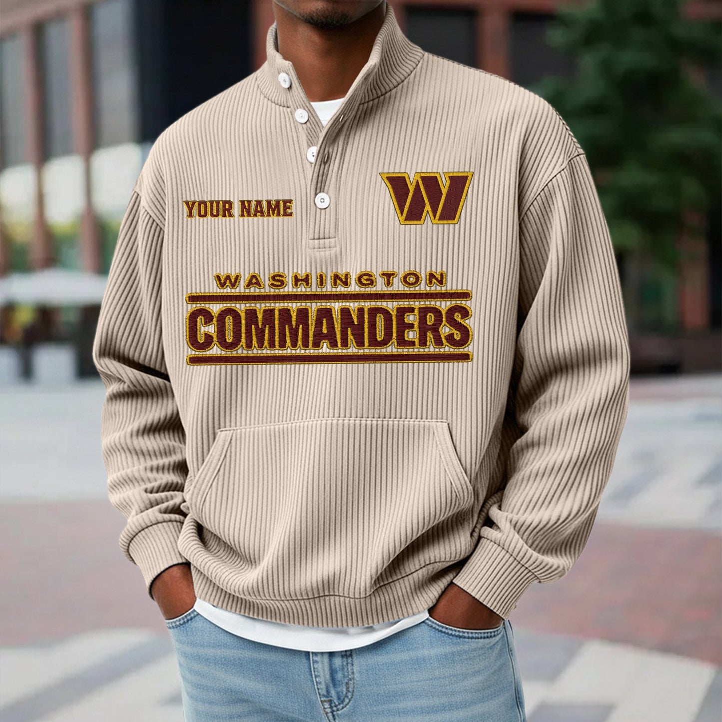 WAS x NFL Waffle High Neck Long Sleeved Sweatshirt DATND TANTD 221125