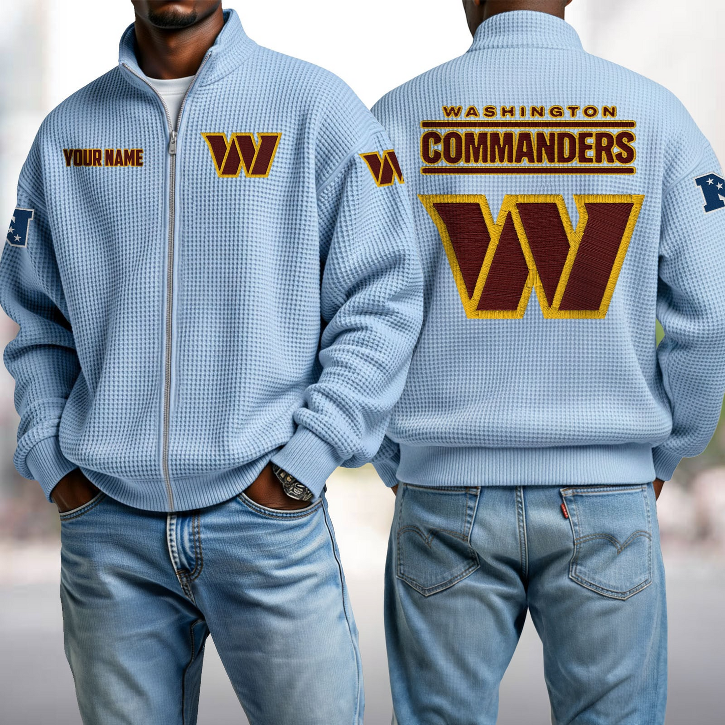 WAS x NFL Waffle Zip-Up Sweatshirt DatND DVT