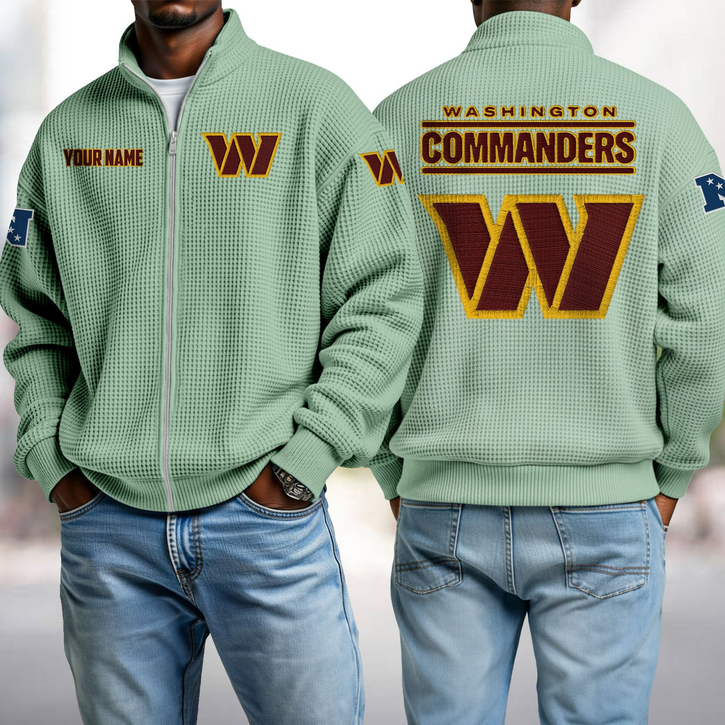 WAS x NFL Waffle Zip-Up Sweatshirt DatND DVT