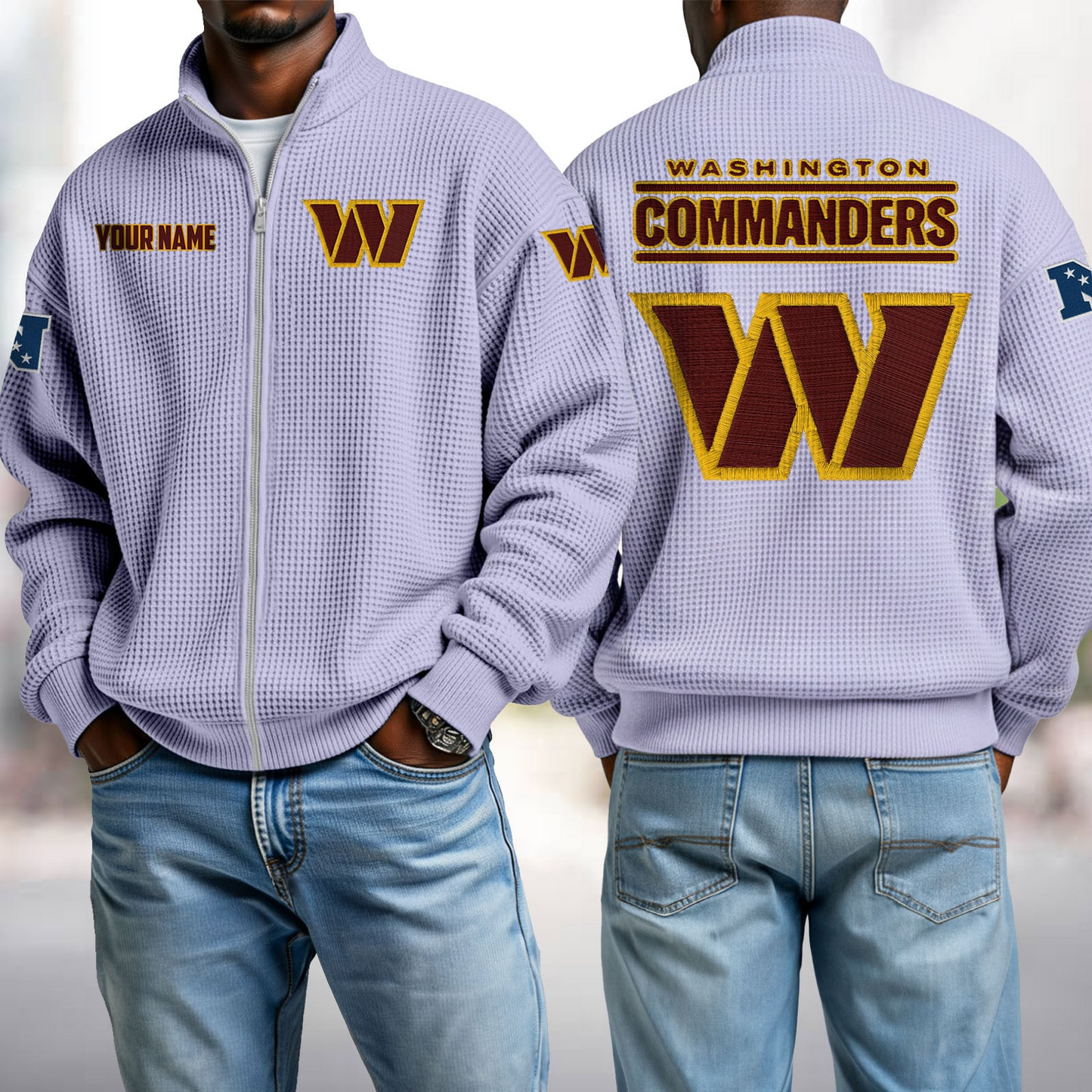 WAS x NFL Waffle Zip-Up Sweatshirt DatND DVT