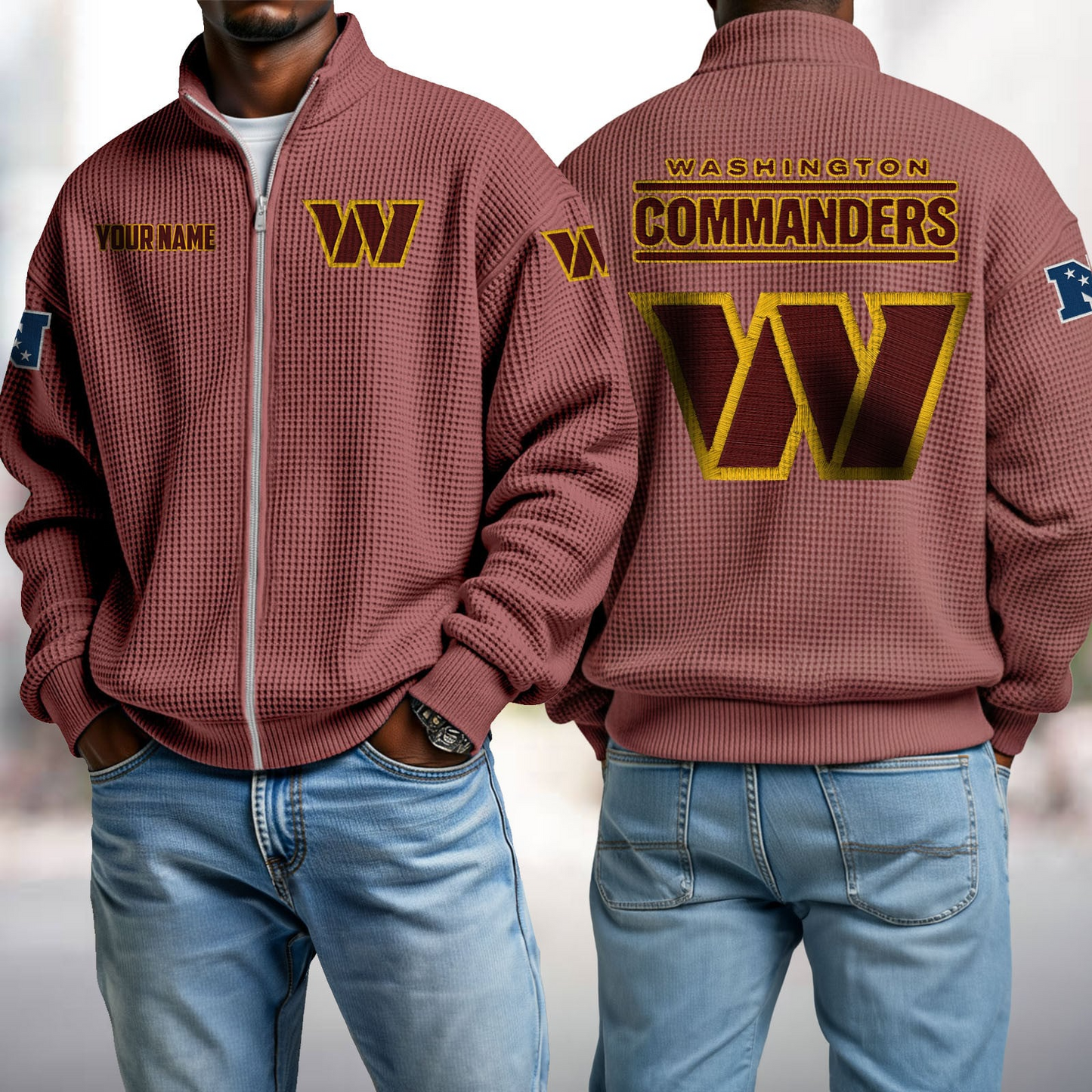 WAS x NFL Waffle Zip-Up Sweatshirt DatND DVT