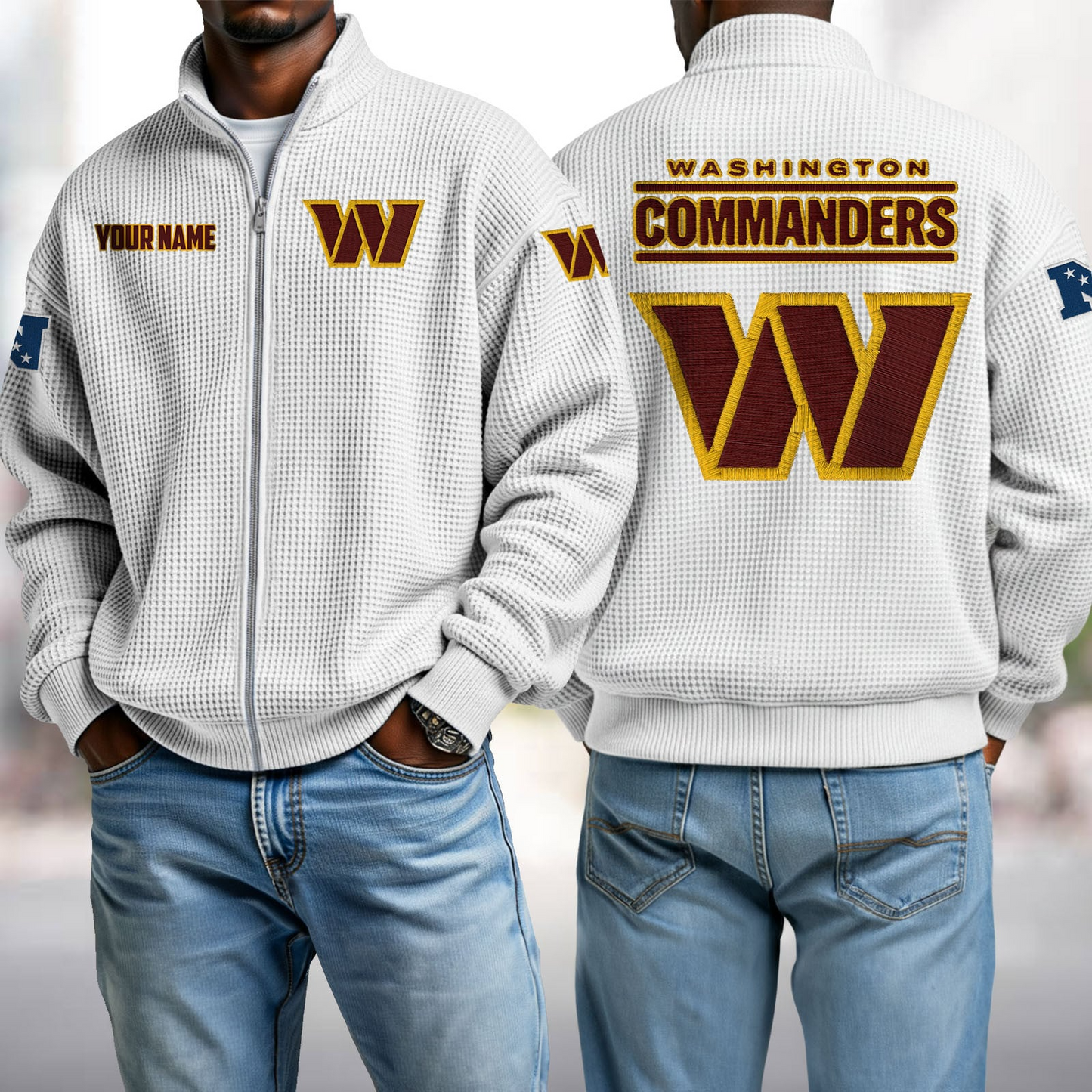 WAS x NFL Waffle Zip-Up Sweatshirt DatND DVT