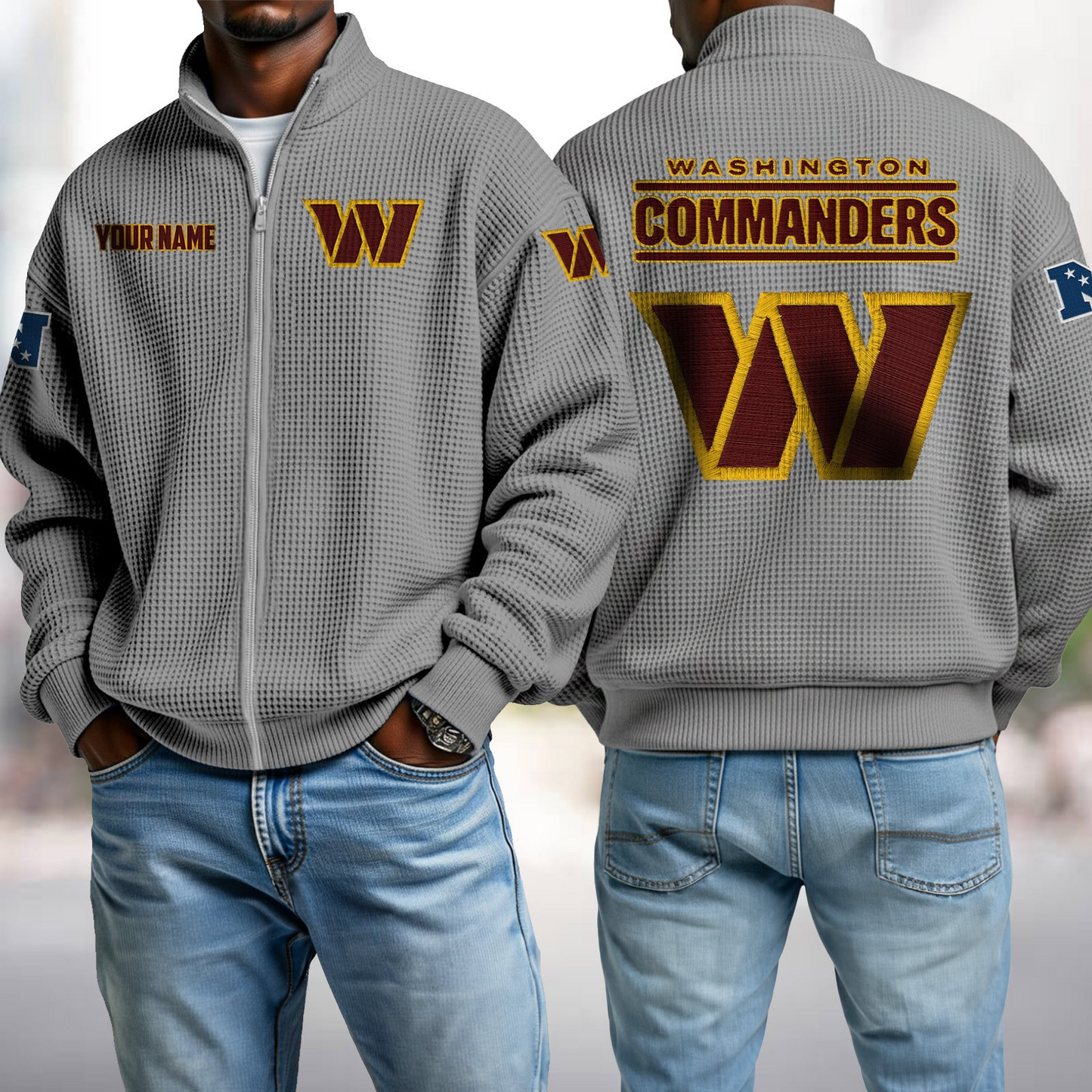 WAS x NFL Waffle Zip-Up Sweatshirt DatND DVT