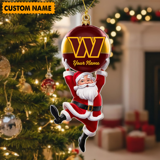 WAS x Personalized NFL Acrylic Ornament Christmas DATND TANTD