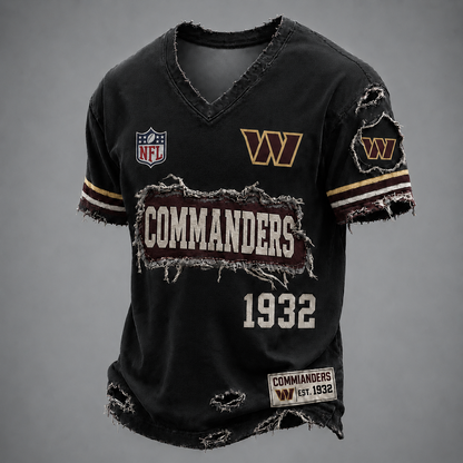 WAS x NFL LUXURY V-Neck T-Shirt 3005 DatND DVT