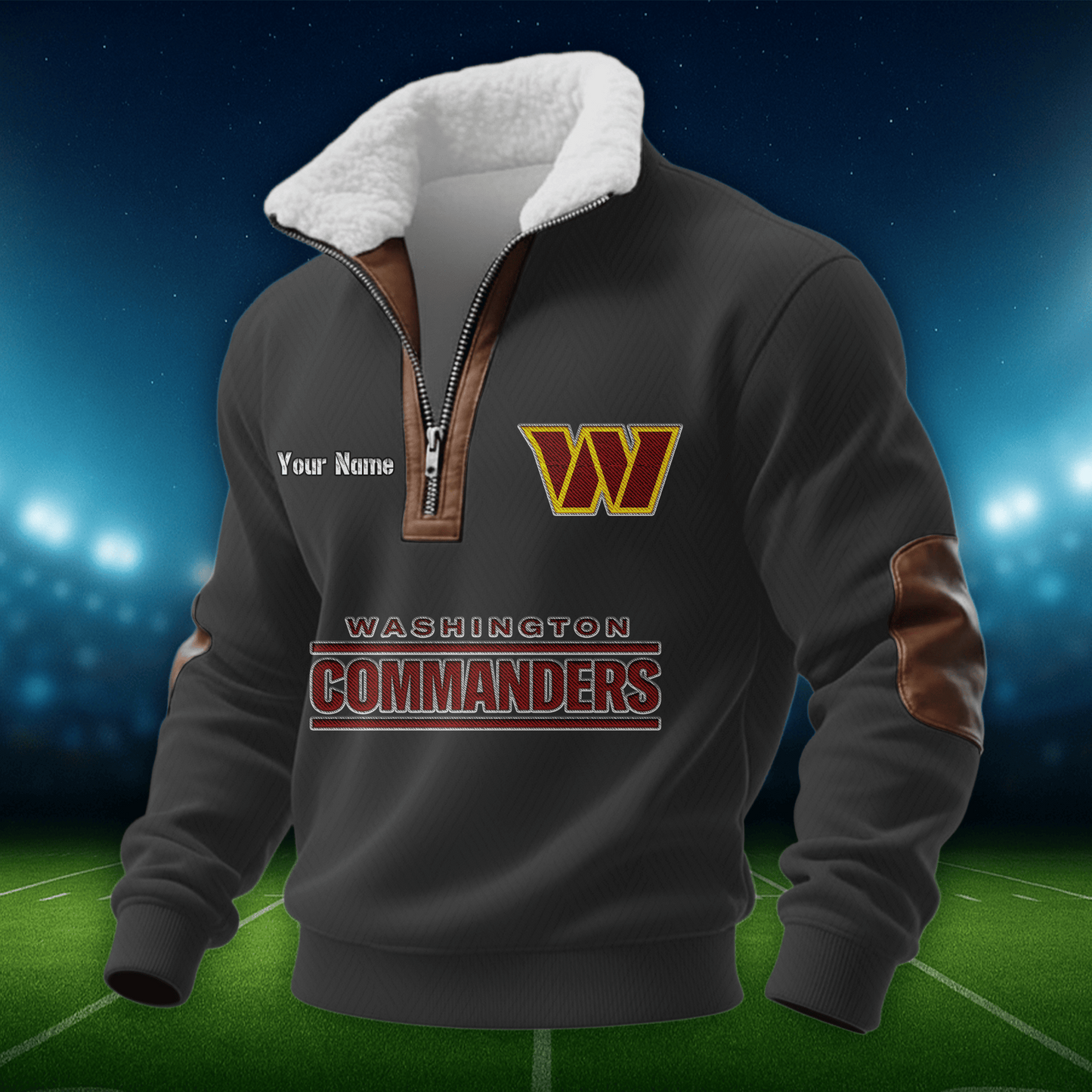 WC NFL Men Fur Collar Sweatshirt DDT CTND