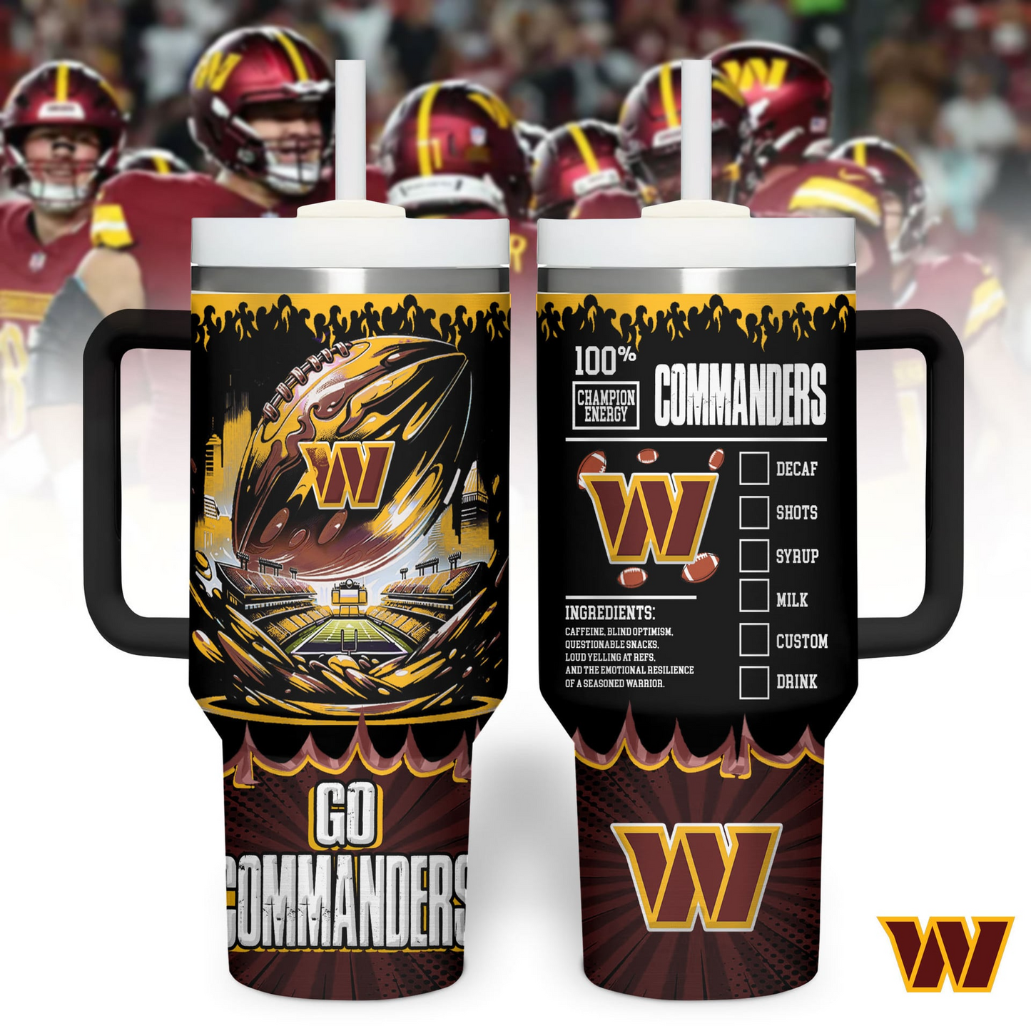 WC Premium NFL Champion Energy Tumbler 40oz DDT CTND