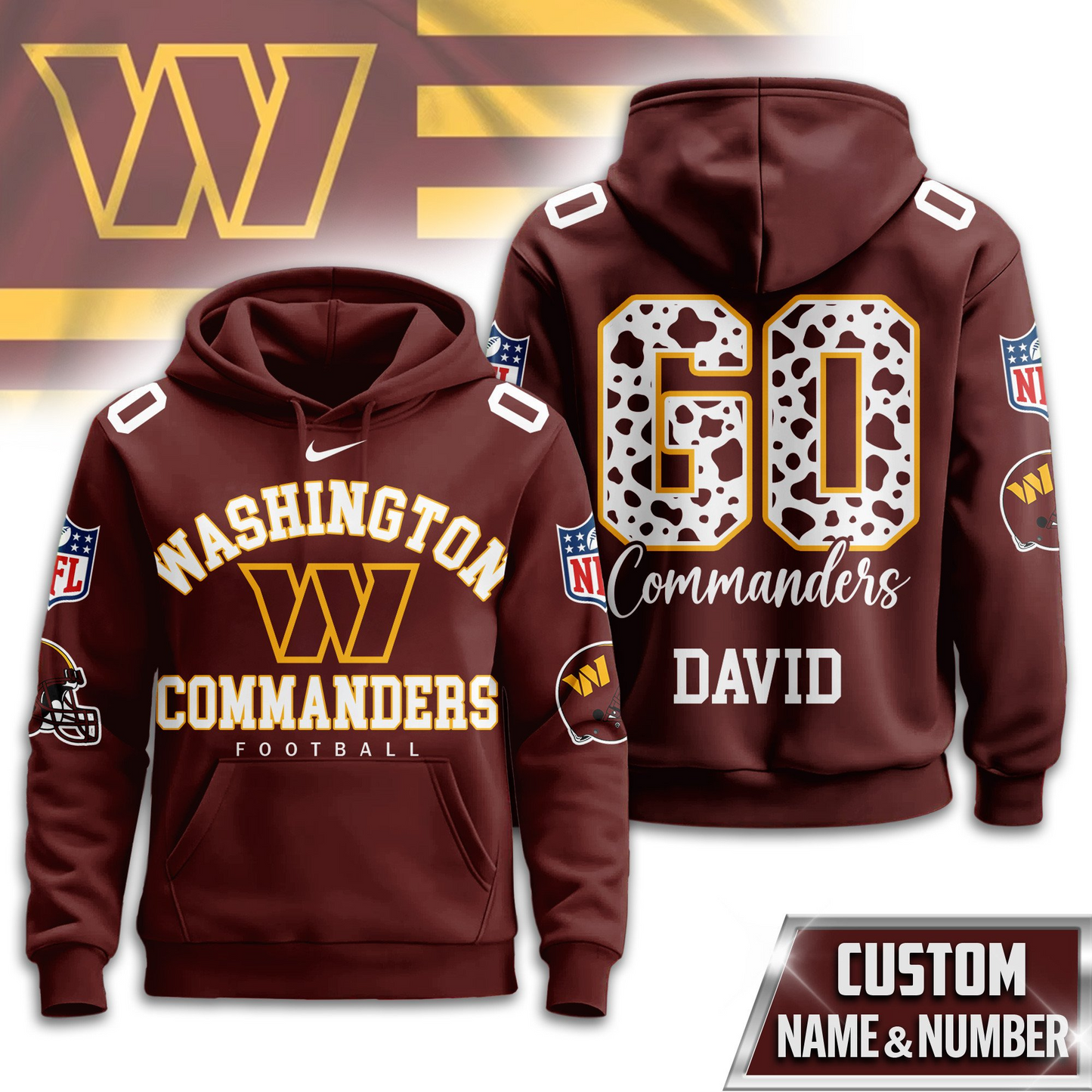 WC Premium NFL Custom Game Day Hoodie DDT NTL