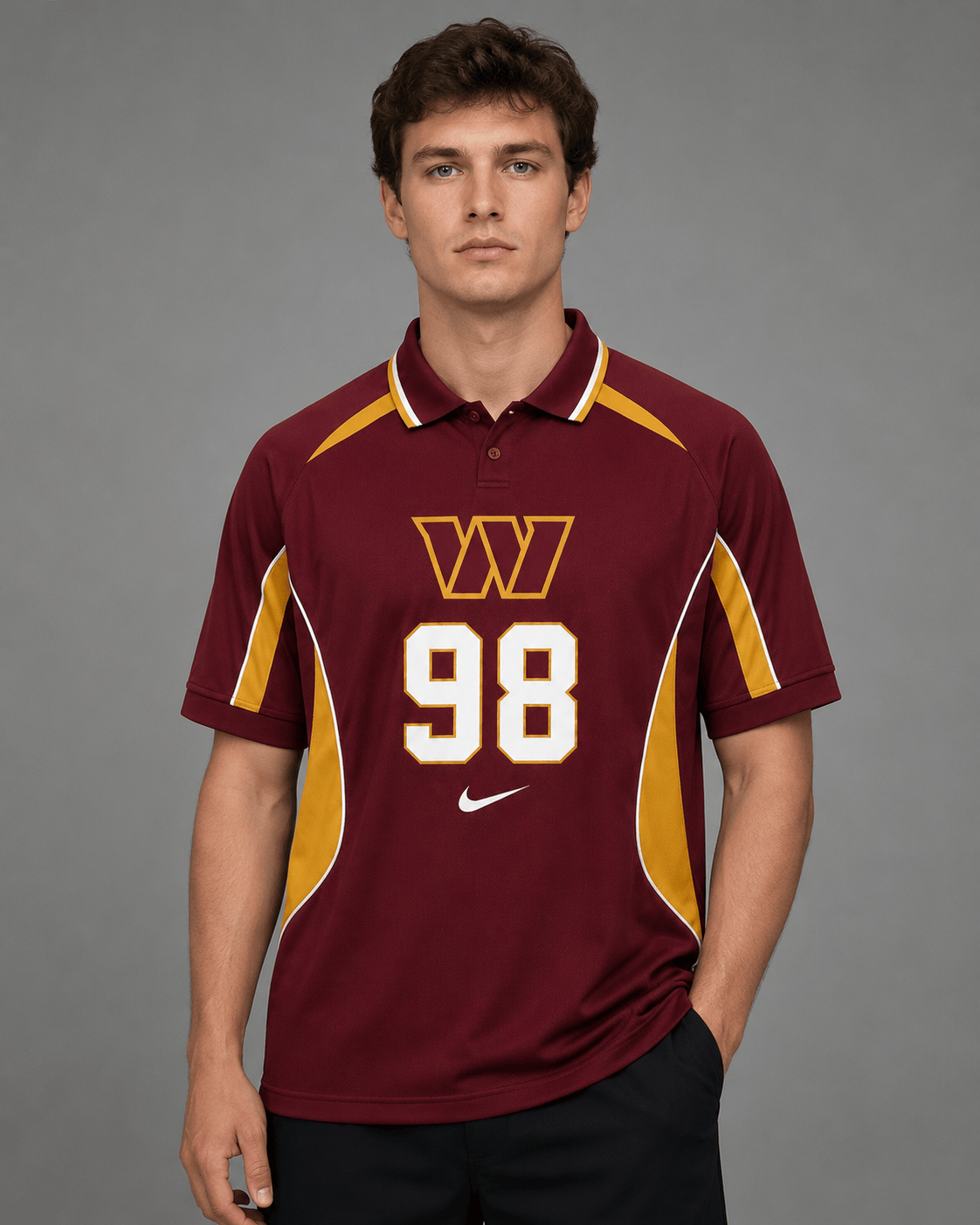 WC Premium NFL Custom Number Sports Style Polo Shirt