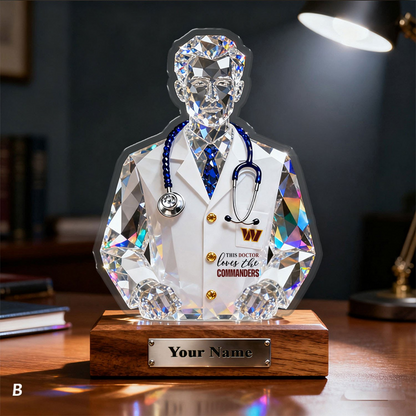 WC Premium NFL Doctor Crystal Style Desktop Ornament DDT 101125 HLPHUONG