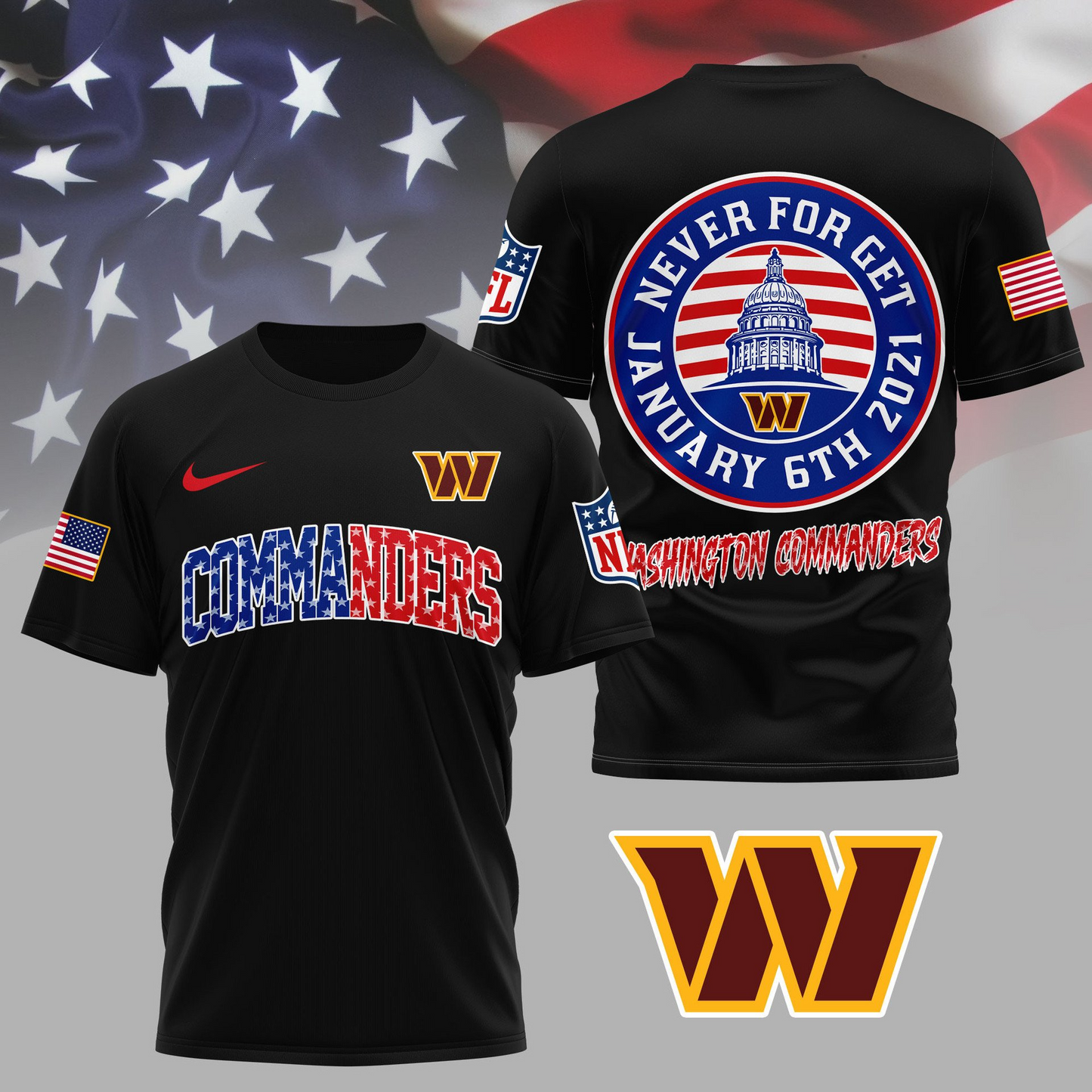 WC Premium NFL Never Forget January 6th 3D Shirt DDT 281125 NTL