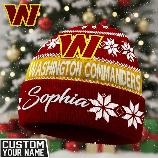 WC Premium NFL Personalized Football Beanie Hat DDT NTL