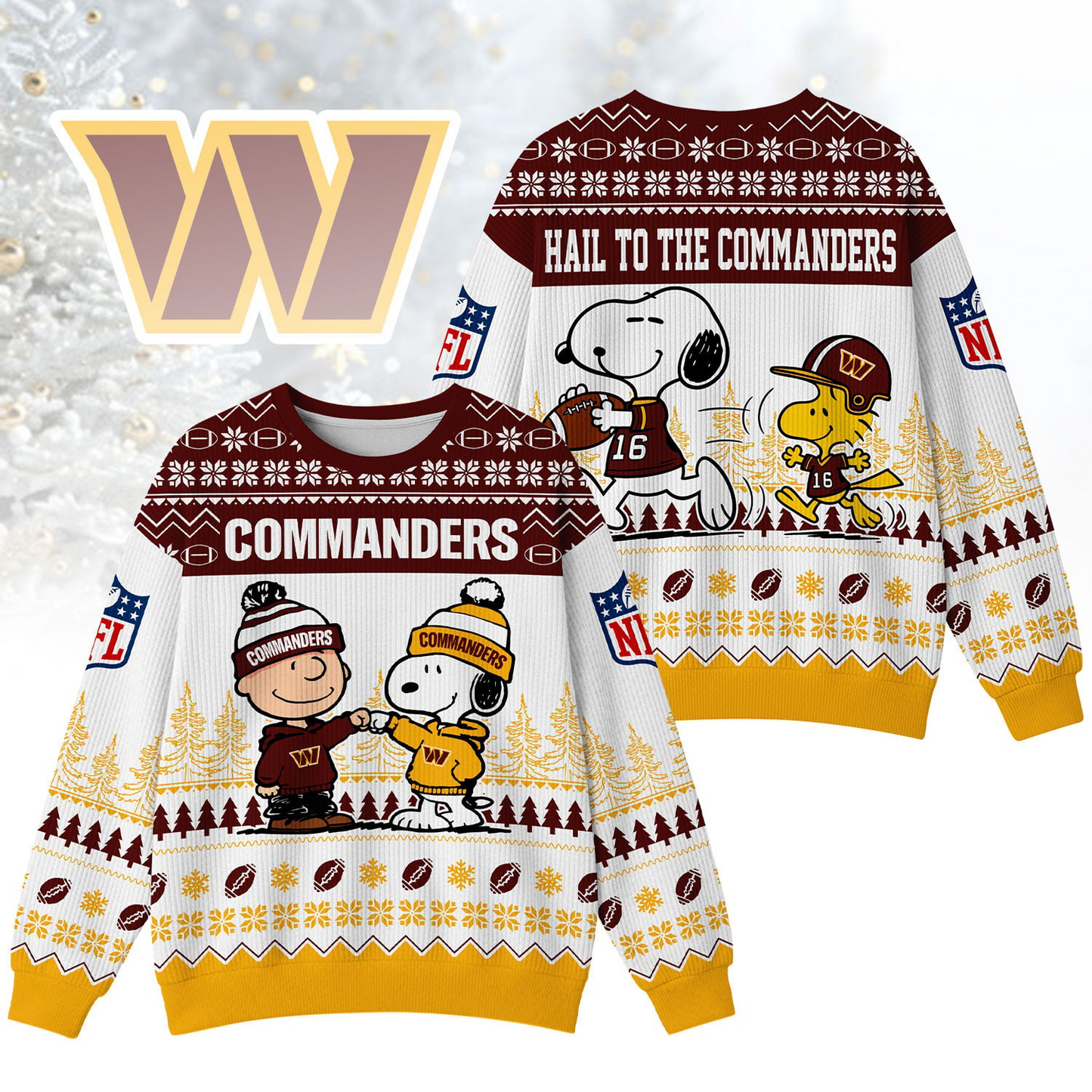 WC Premium NFL Snoopy Winter SweatShirt DDT CTND