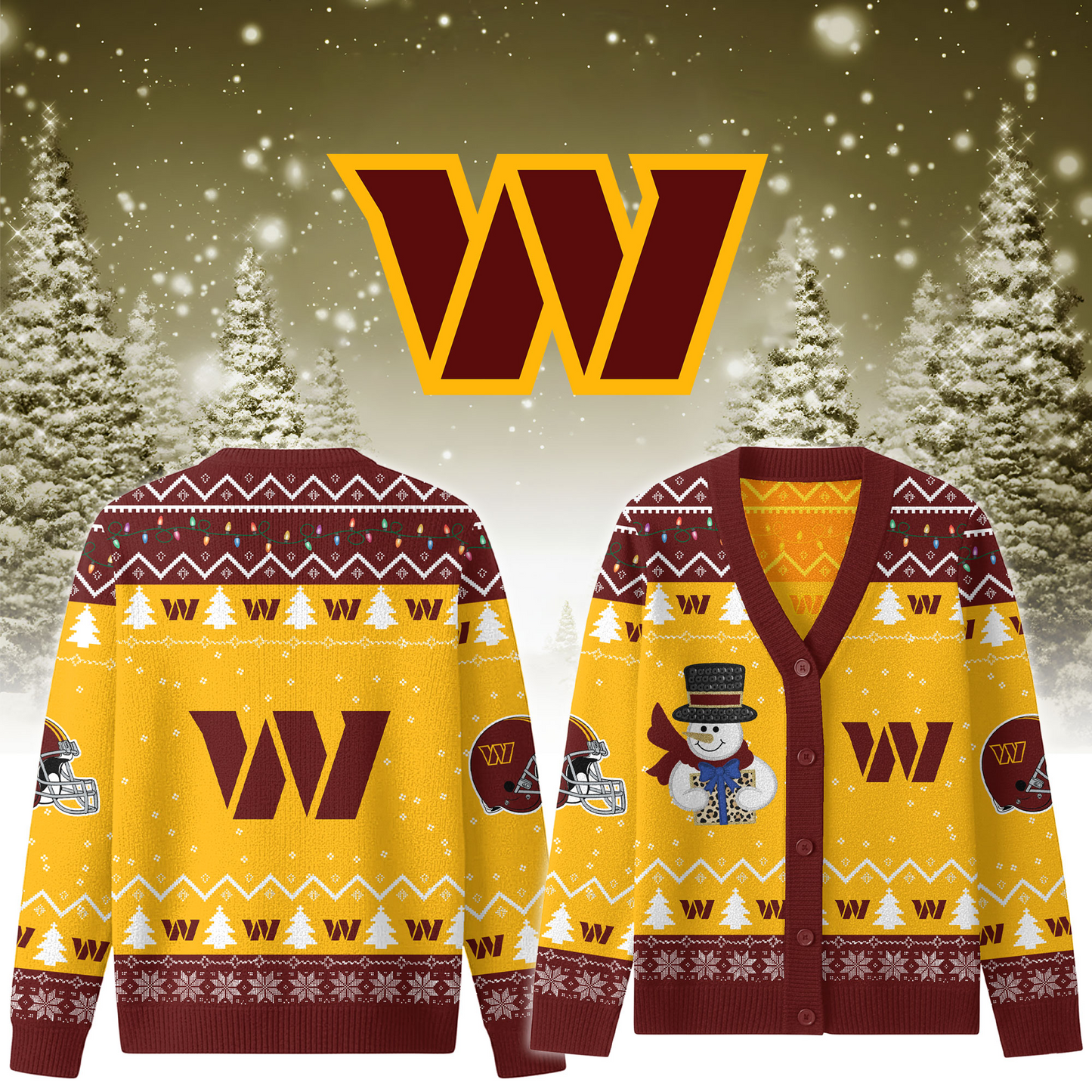 WC x NFL Premium Knitted Cardigan Jacket DDT CTND