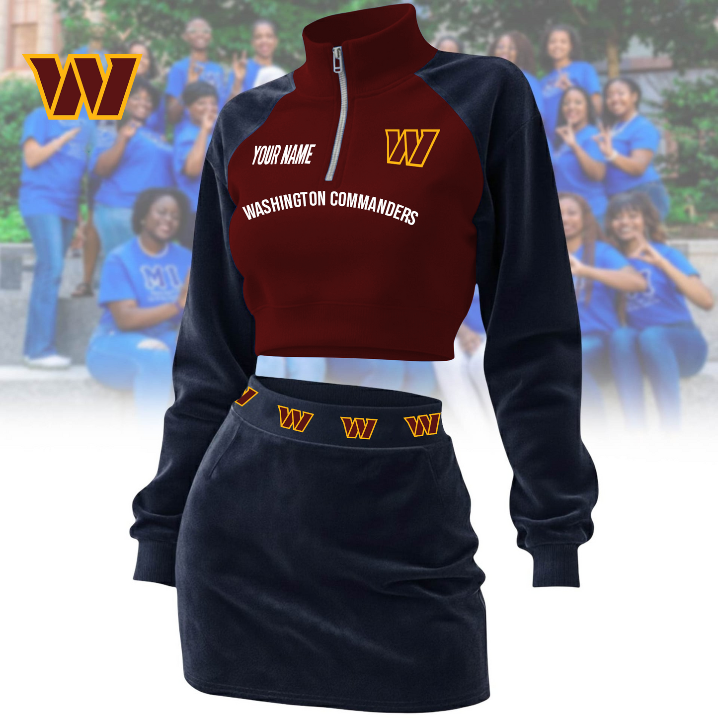 WC x NFL Premium Long Zip Polo Shirt DDT CTND