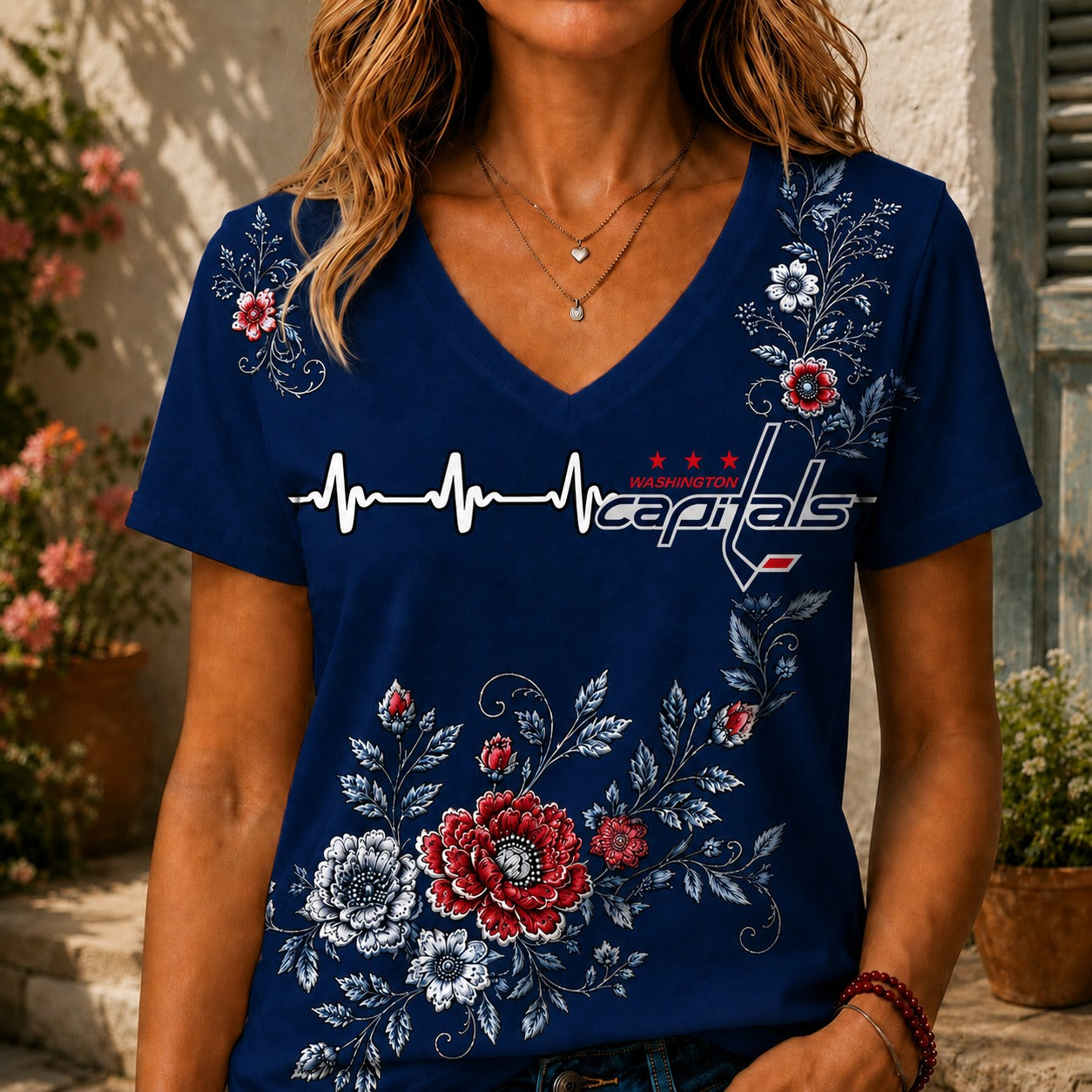 WC x NHL Luxury Women V-Neck Shirt
