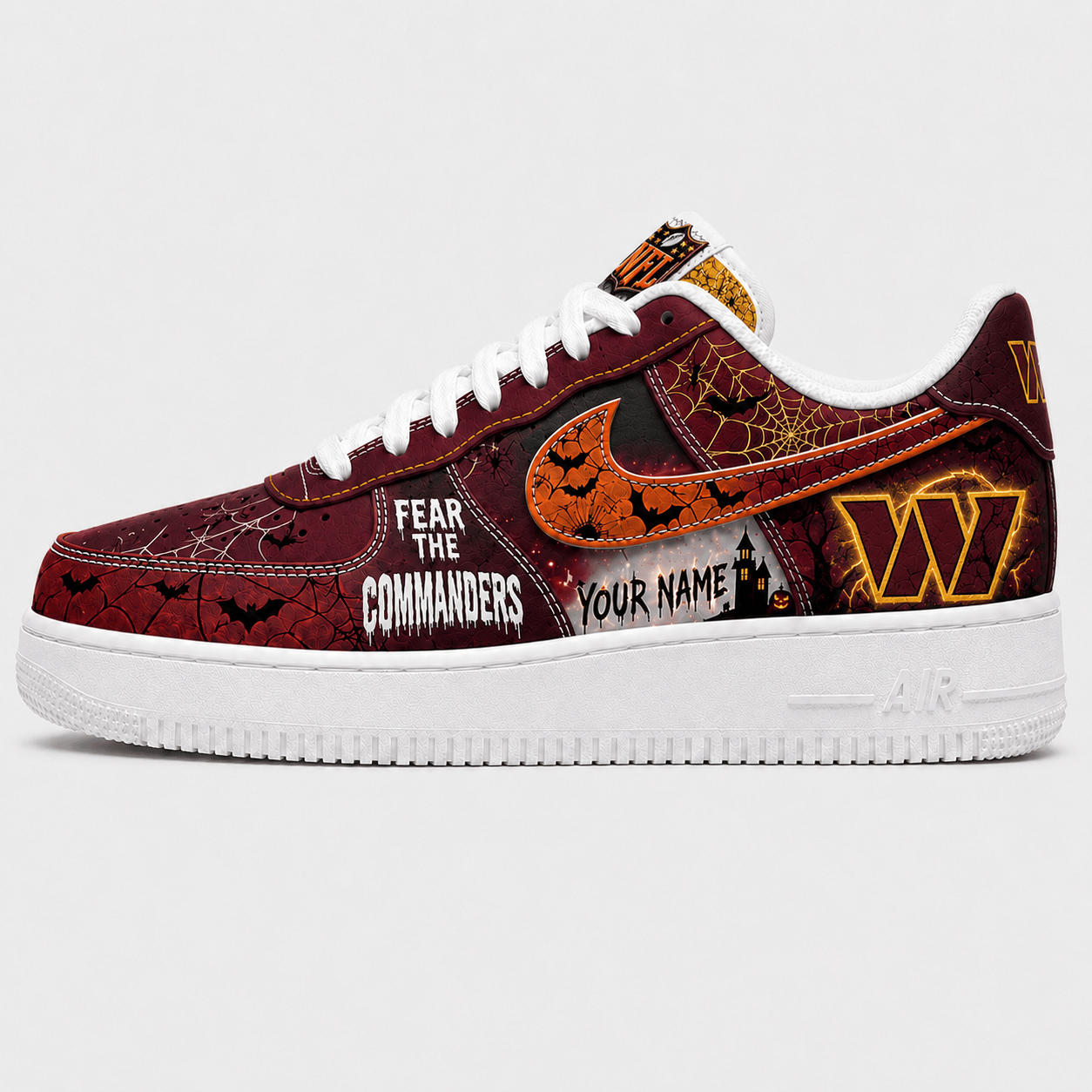 WC x Premium NFL Fear The Team Halloween AF1 Sneakers