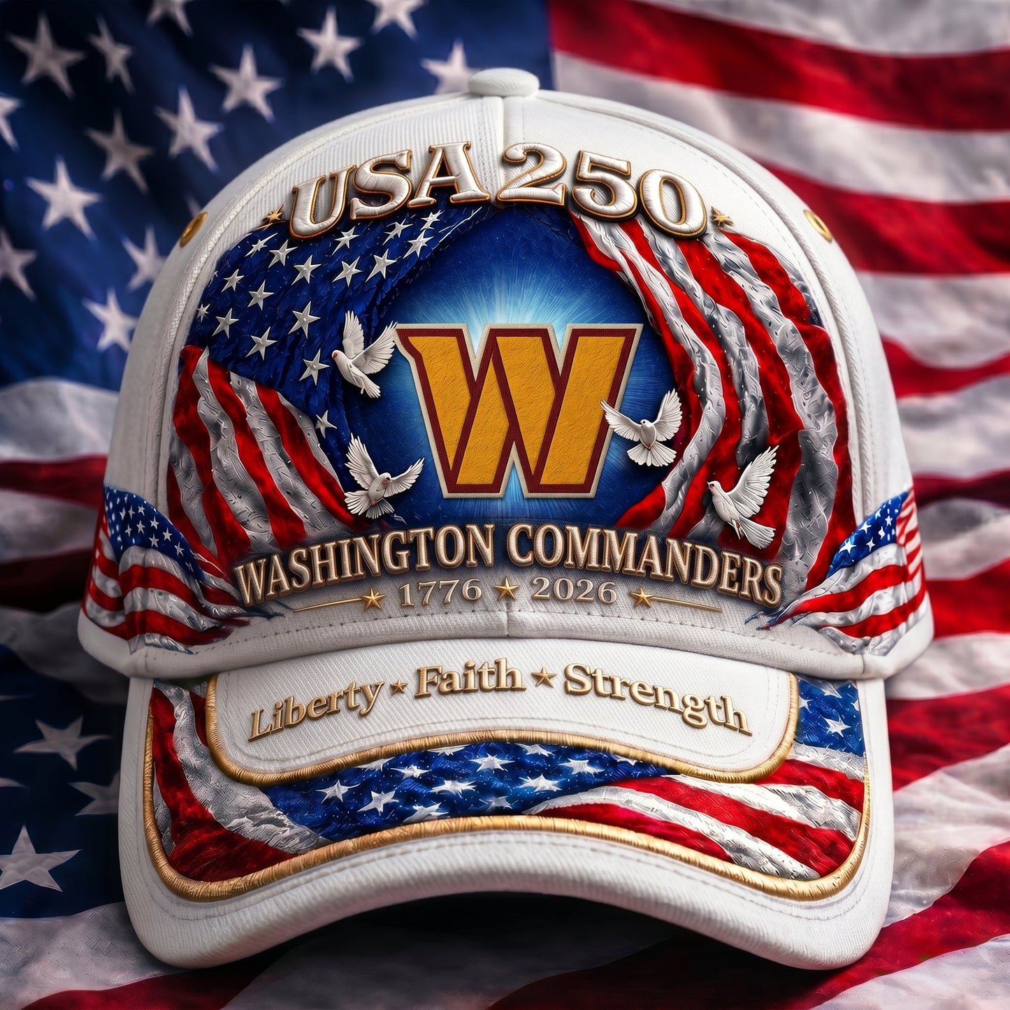 Premium NFL x WC 250 Years  Anniversary Of Freedom  Cap 220626